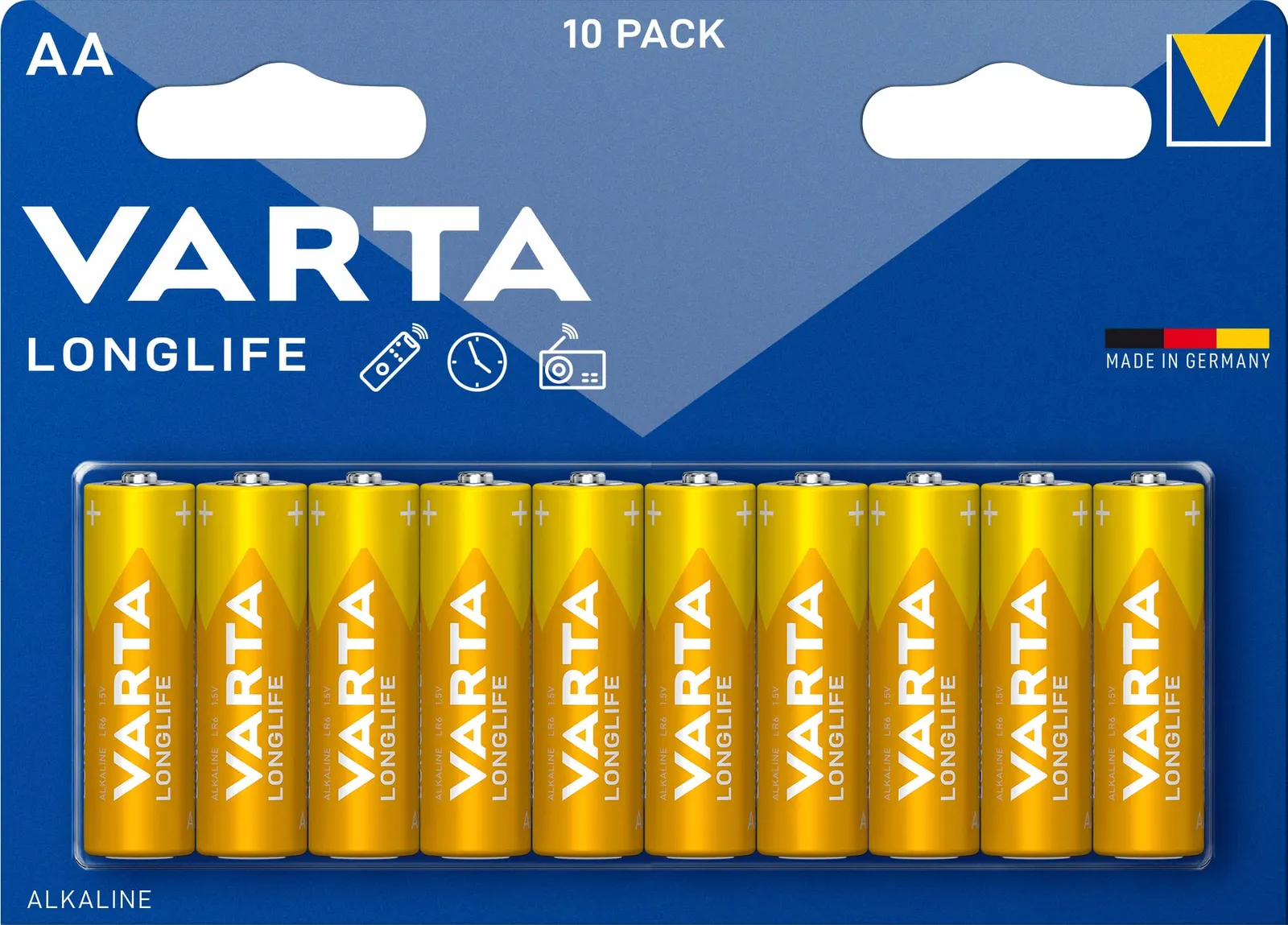 Pack de 10 pilas alcalinas Varta Longlife Power AA