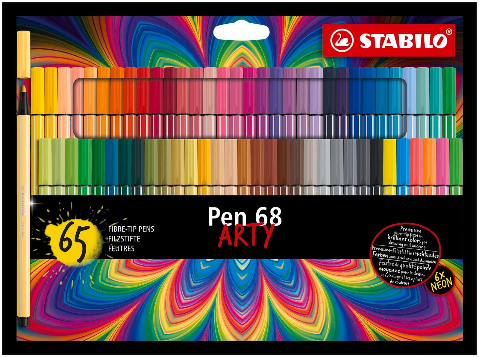 Stabilo Pen 68 Estuche 65 Rotuladores de Colores