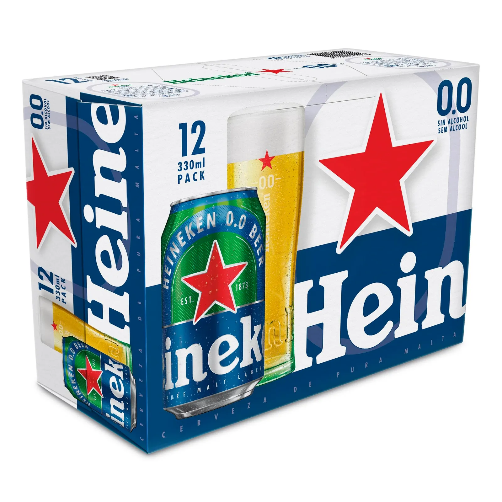 Pack 36 latas Heineken 0.0 Cerveza Lager Sin Alcohol 33cl