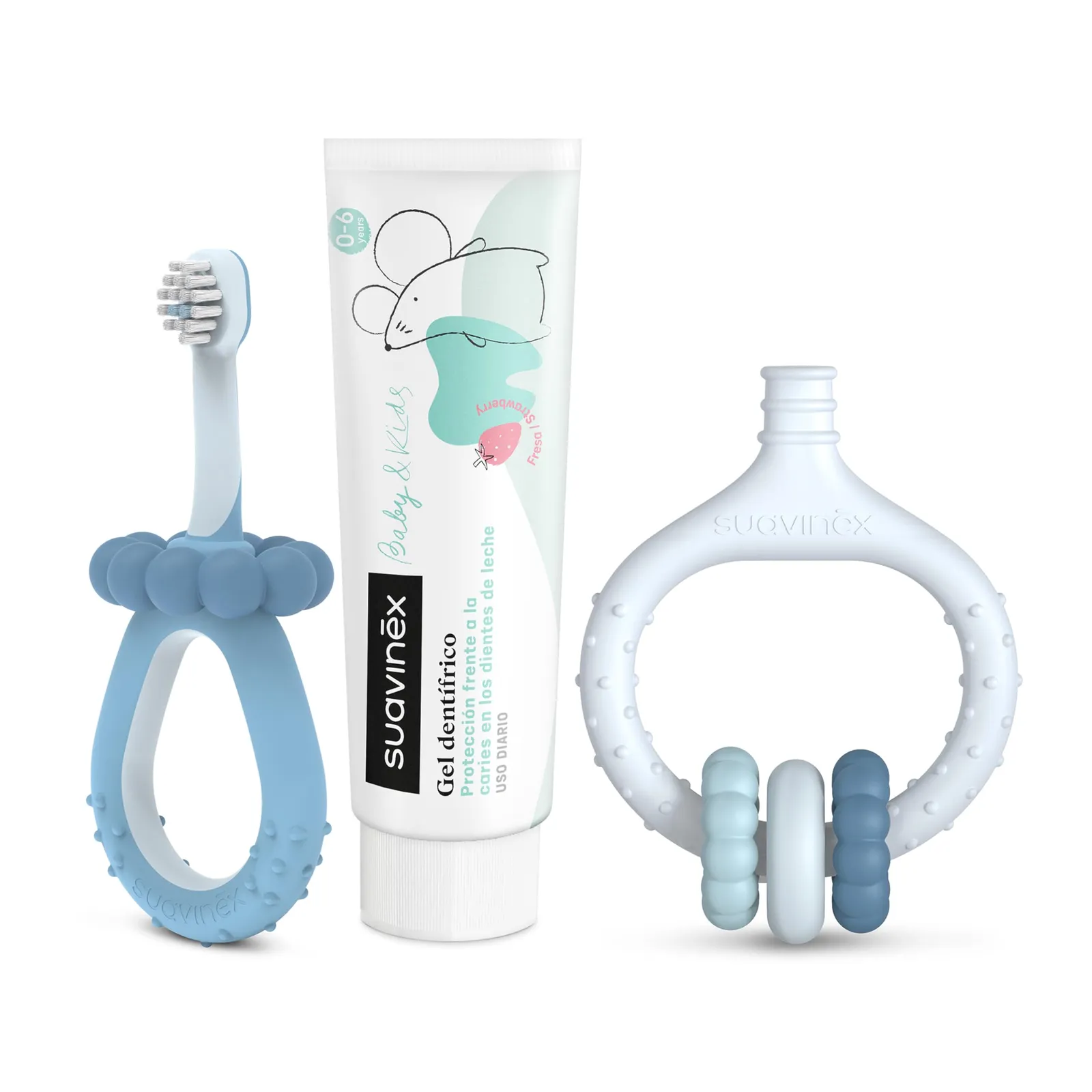 Suavinex Set Inicio Cuidado Dental Bebés Azul +0 Meses