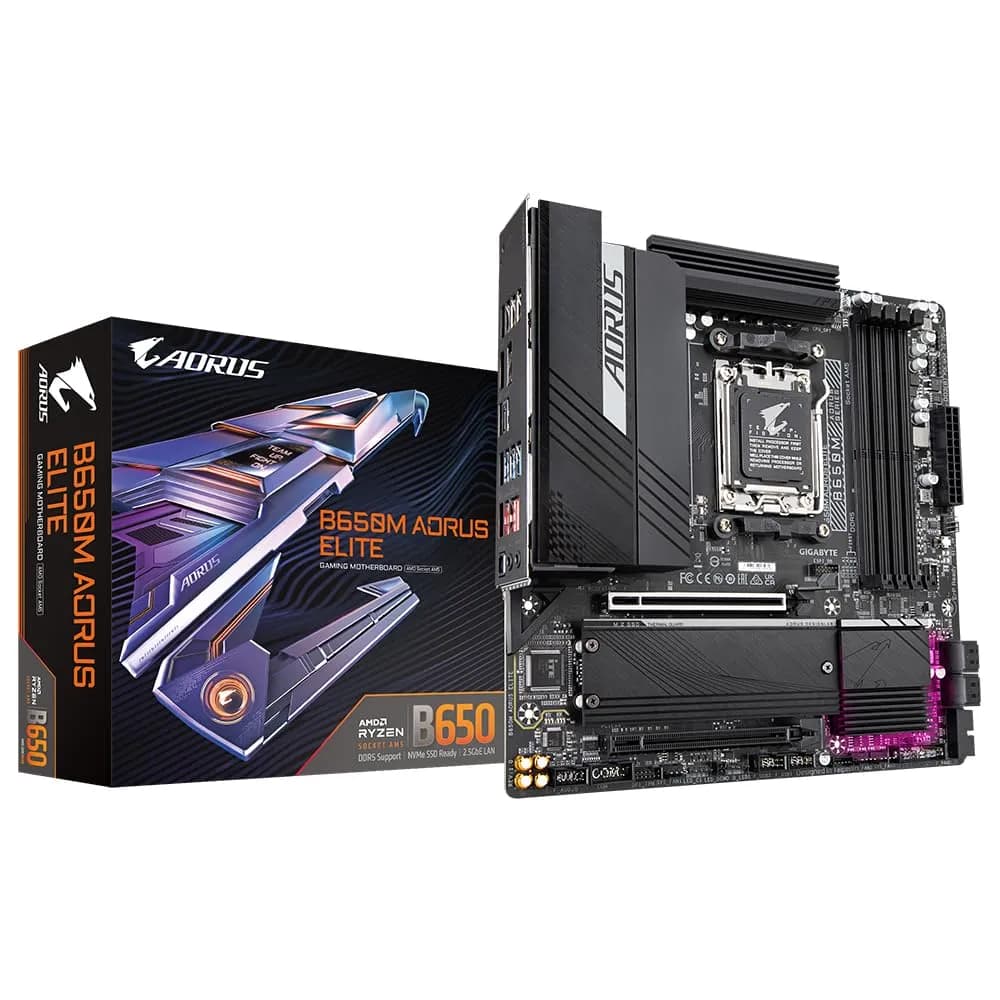 Placa Base Gigabyte B650M AORUS Elite AM5 DDR5 PCIe 5.0