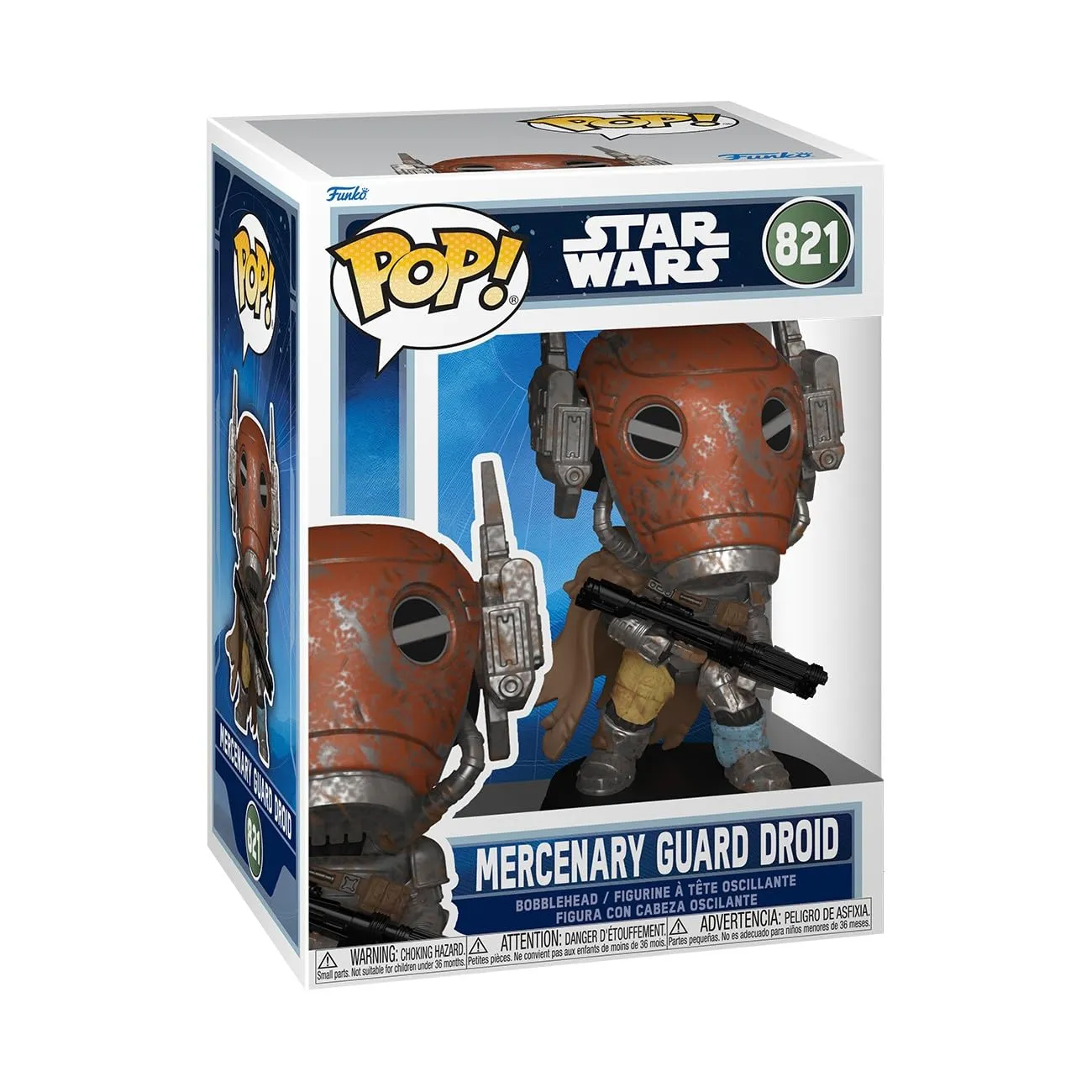 Funko Pop! Star Wars: The Mandalorian - Mercenary Guard Droid & Grogu Figura Coleccionable