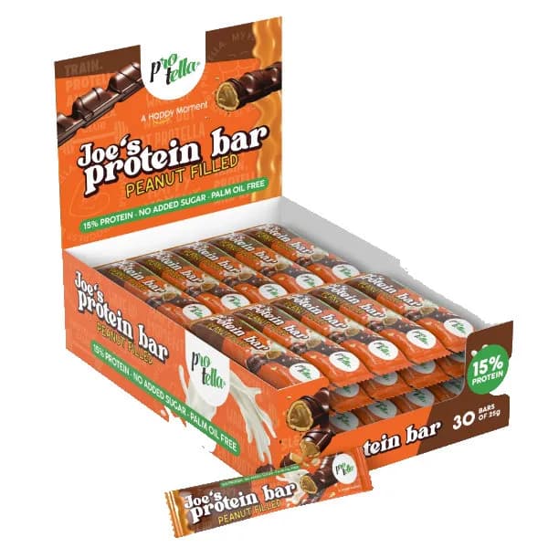 Pack de 30 barritas proteicas Protella Joe's Protein Bar de cacahuete, 25g cada una