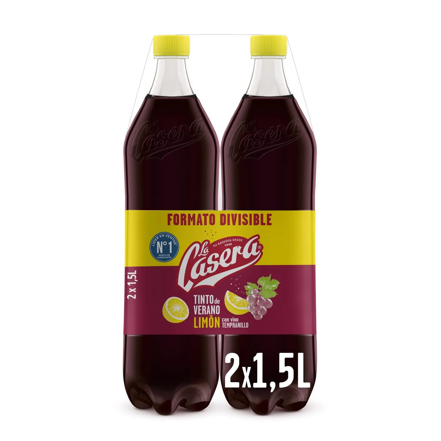 Pack 2x 1,5L La Casera Tinto de Verano Limón