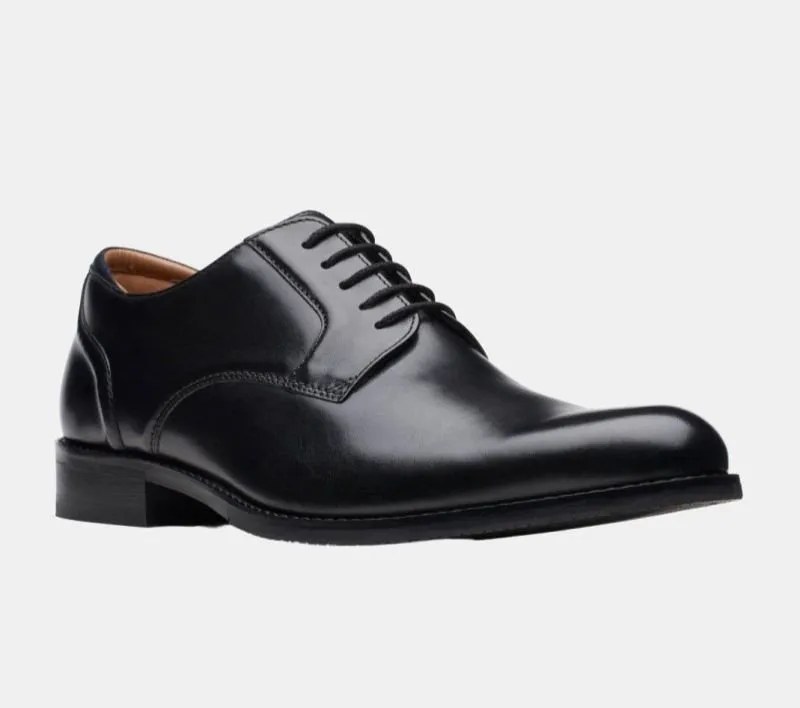 CLARKS CraftArlo Lace - Zapatos de Piel Derby Negro