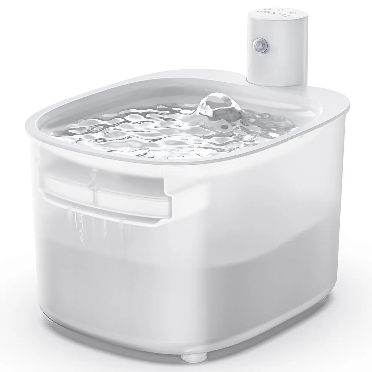 Fuente de Agua para Gatos a Pila con Sensor de Movimiento, 2.6L