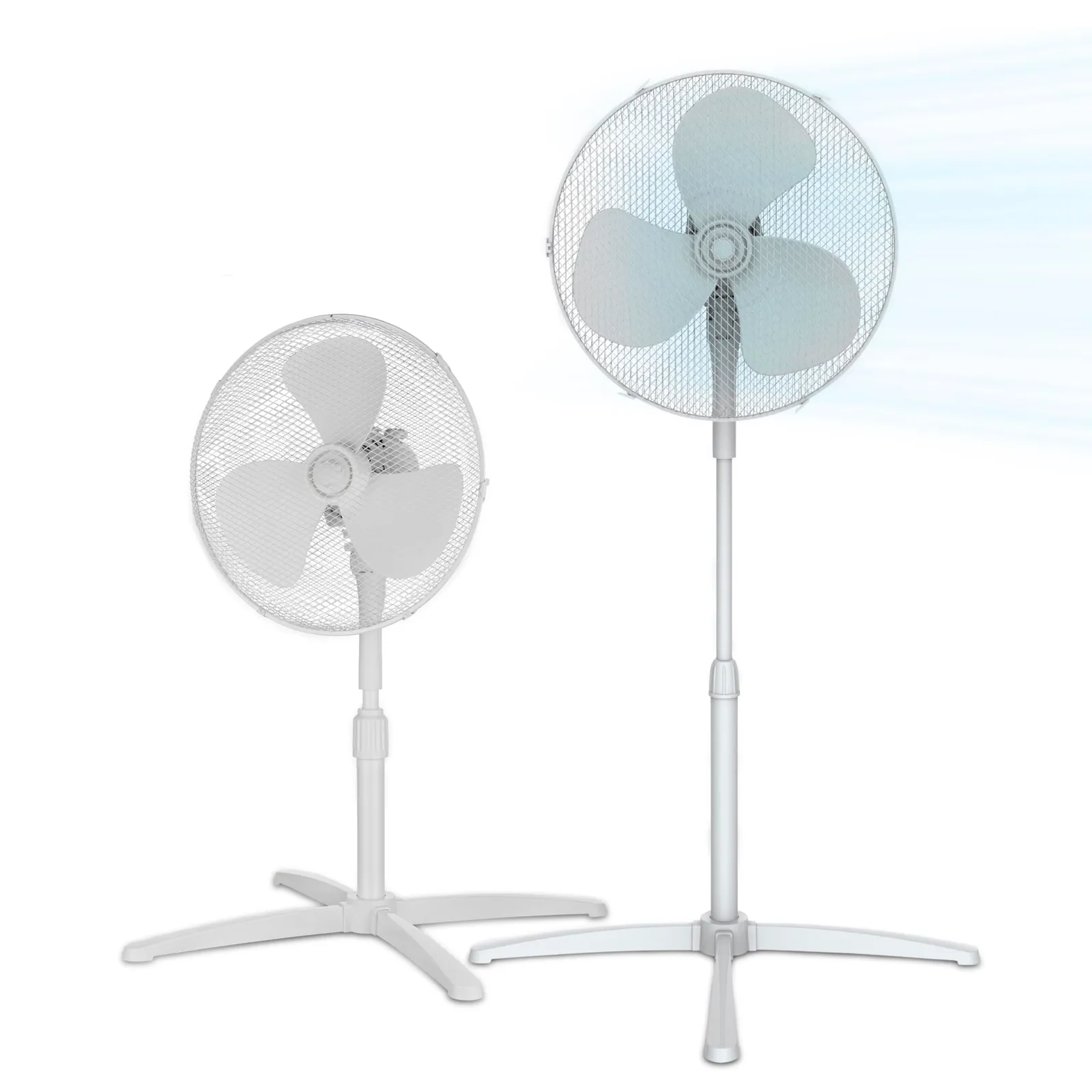 COMFEE Ventilador de Pie 40W: 3 Velocidades, Oscilación 90º, Altura Ajustable