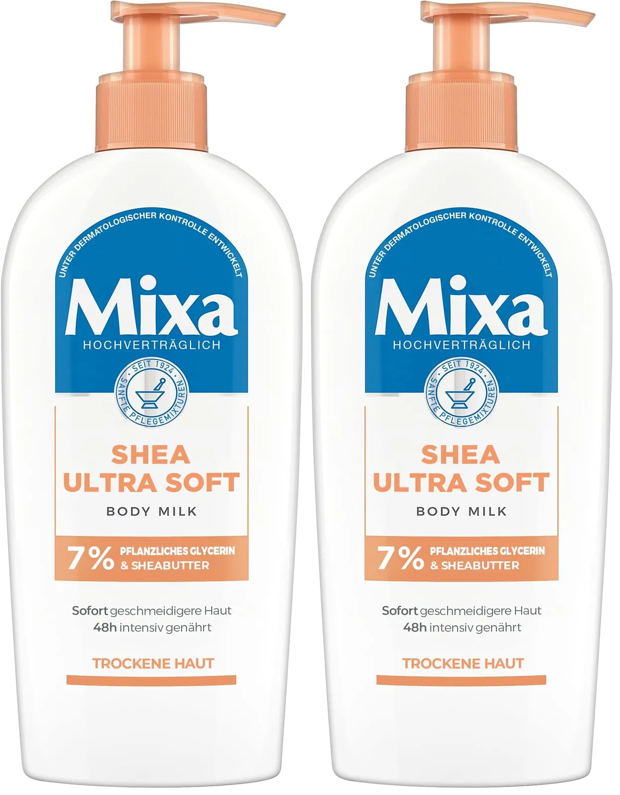 2x Leche Corporal Mixa Shea 250ml