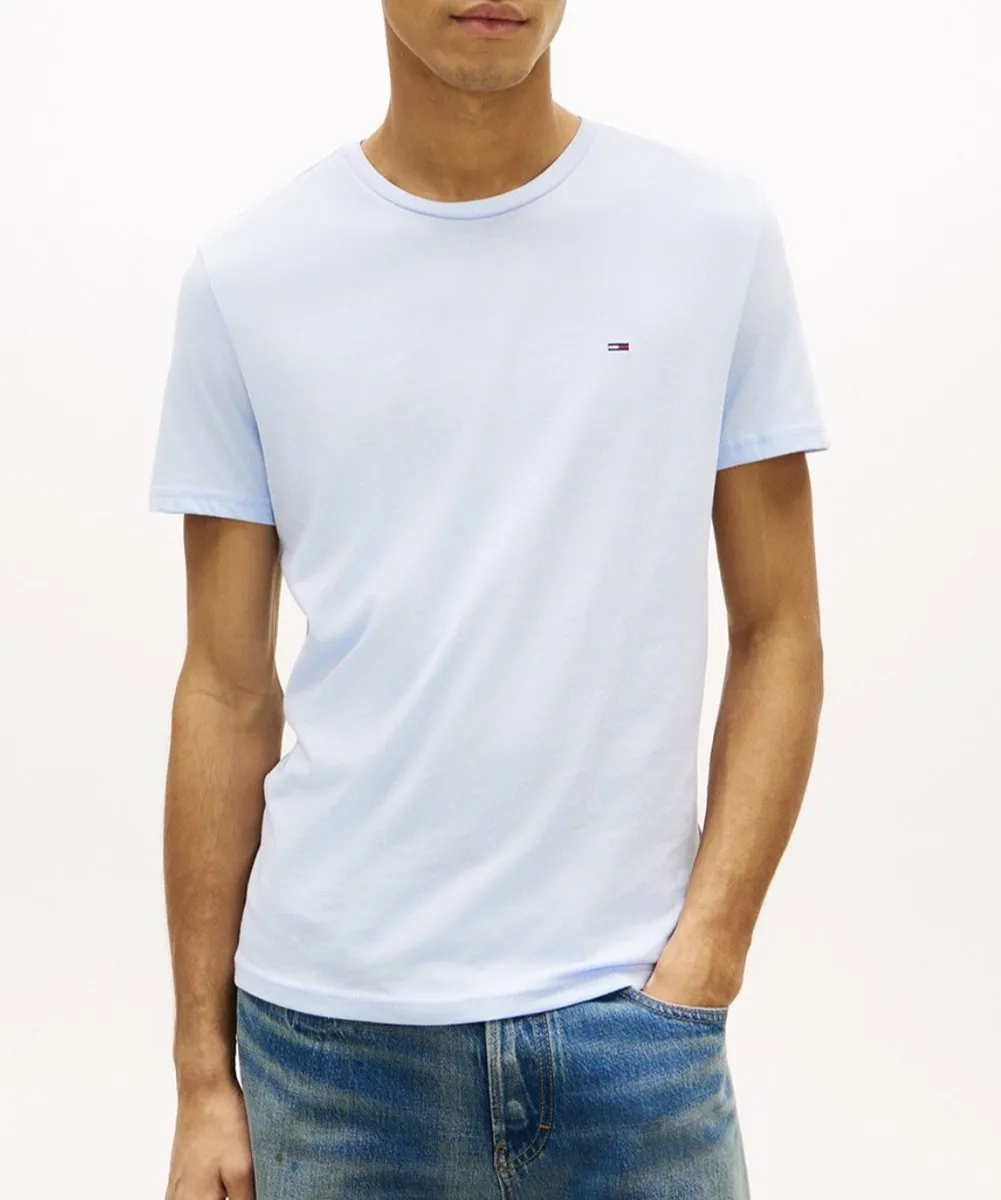 Camiseta Tommy Hilfiger de Algodón con Logo Bordado en Varios Colores y Tallas