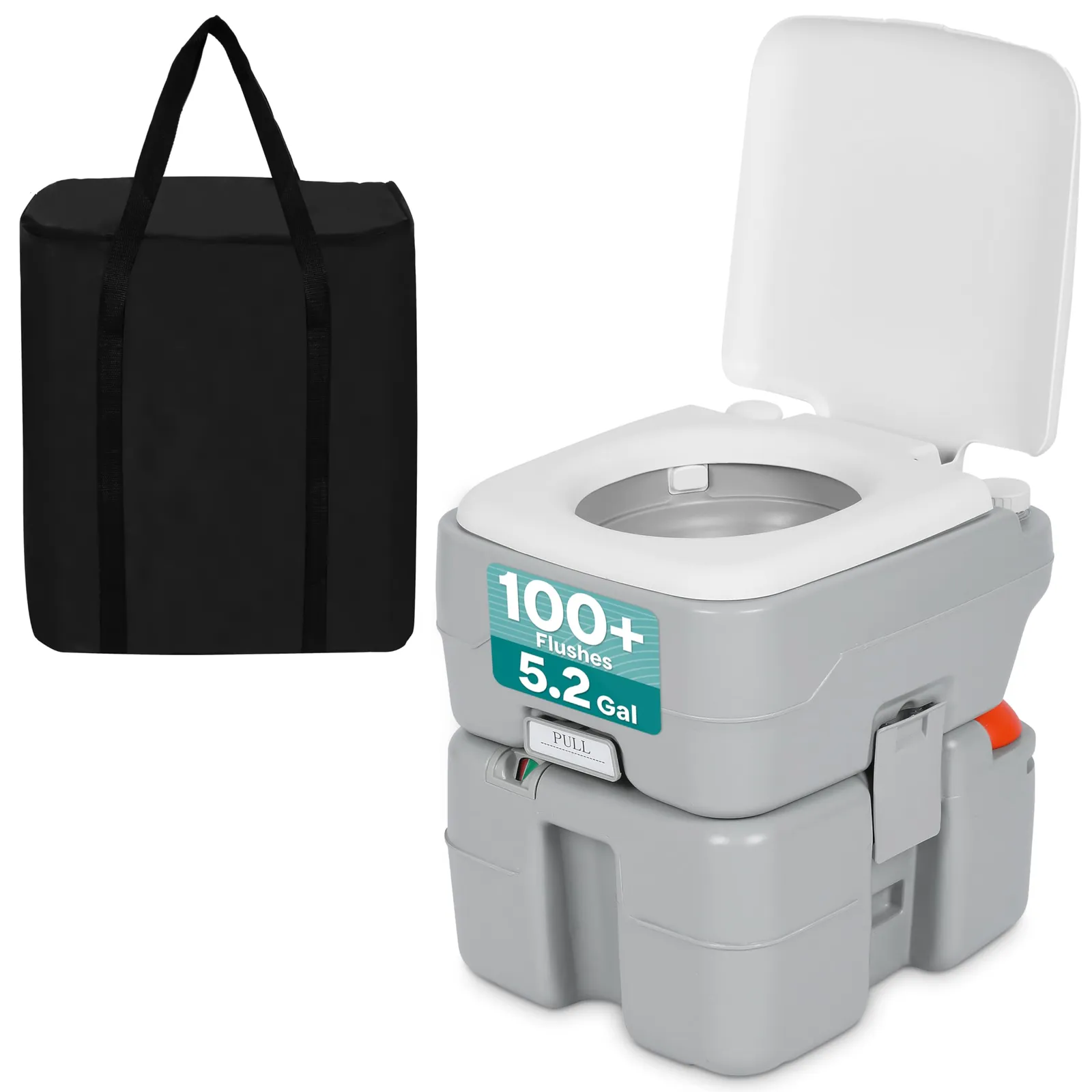 SereneLife Inodoro Portátil 19.7L con Bolsa Transporte