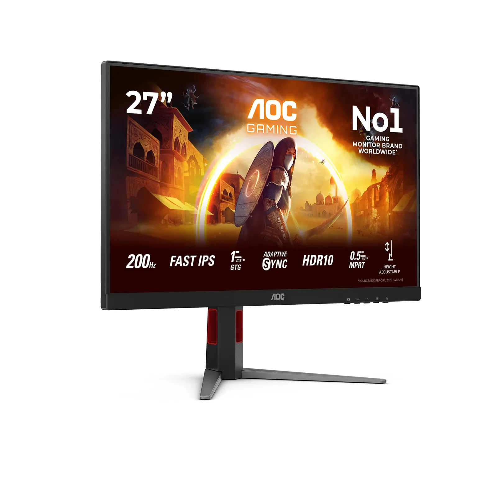 Monitor Gaming AOC 27G4HA 27" Fast IPS 200Hz FHD, HDR10, Adaptive Sync, G-Sync Compatible, Negro