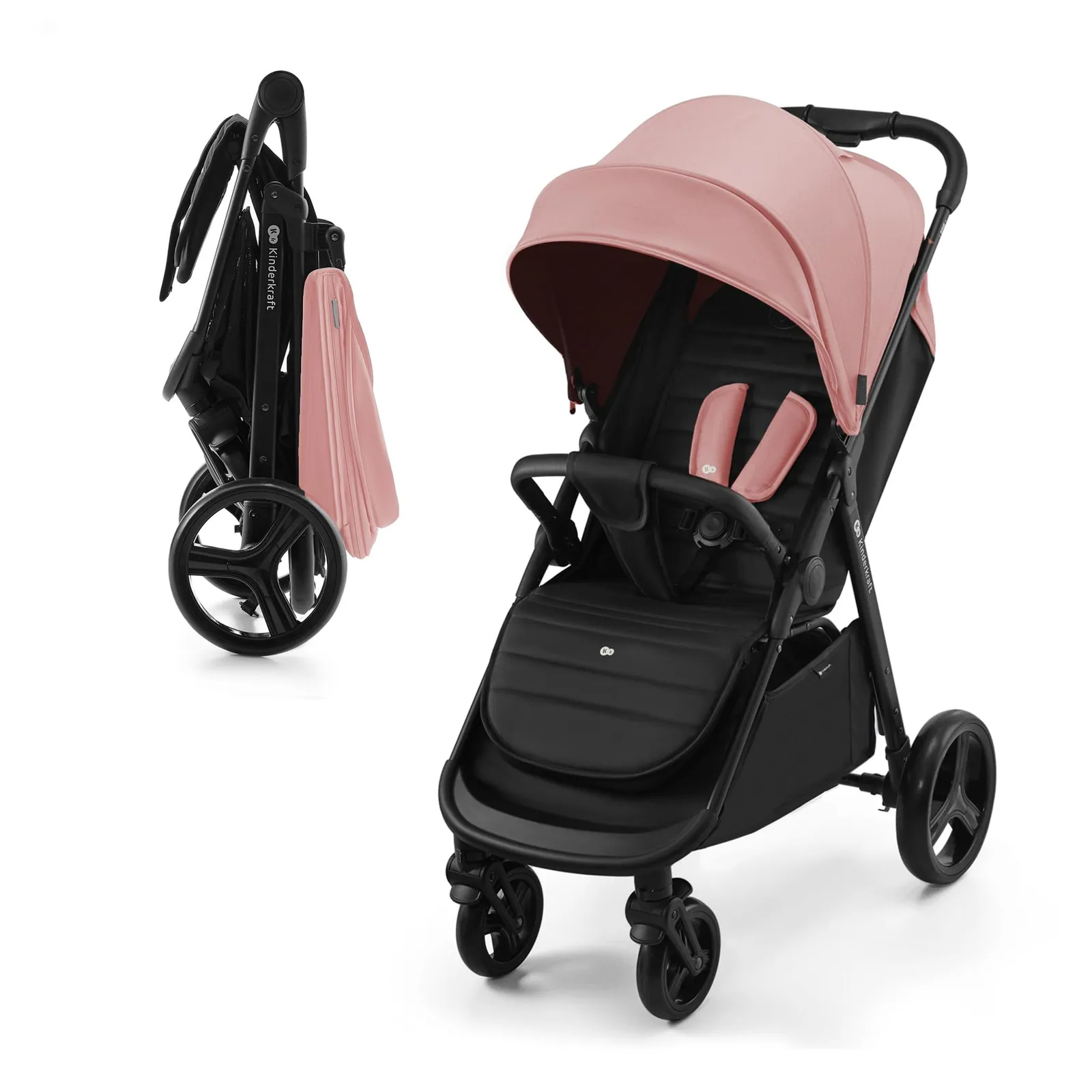 Silla de Paseo Kinderkraft RINE Rosa - Ligera y Plegable