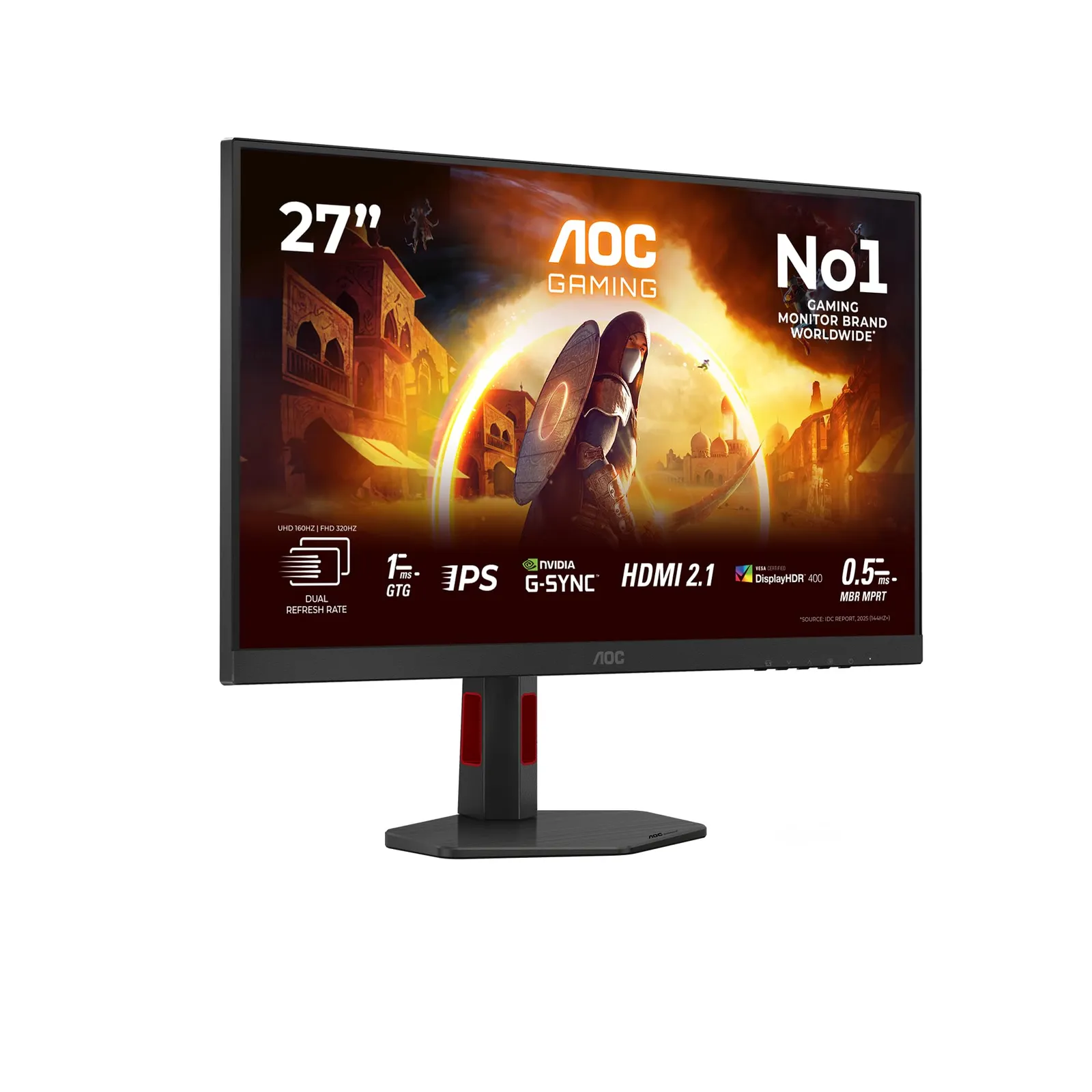 Monitor Gaming AOC U27G4R 27" 160Hz IPS QHD G-Sync Compatible Negro