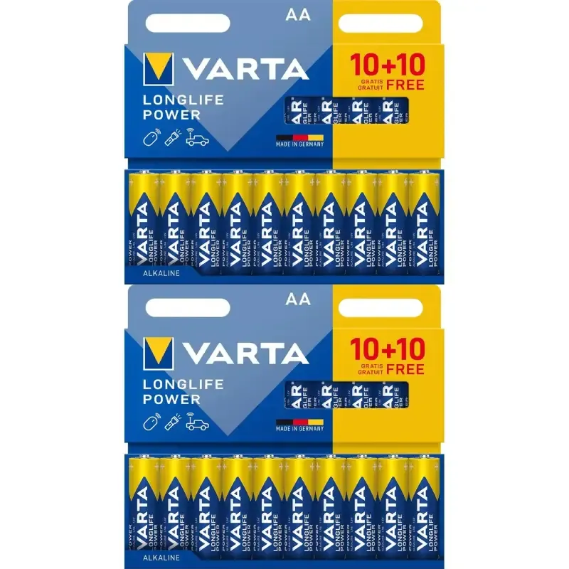 40 Pilas AA Alcalinas VARTA Longlife - Larga duracion