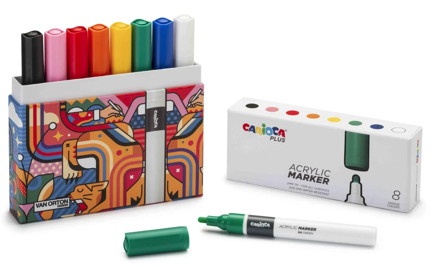Caja 8 Rotuladores Acrílicos Carioca Plus