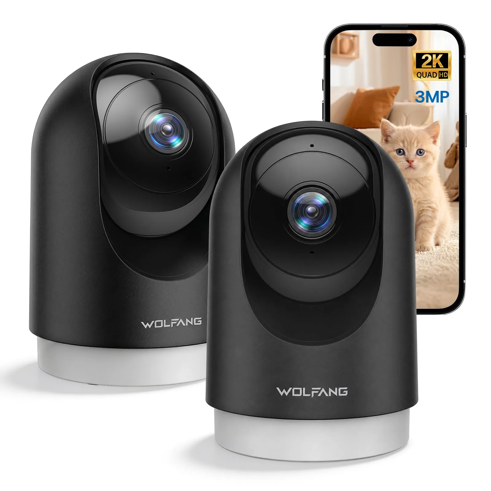 2x Camara Vigilancia Interior 2K
