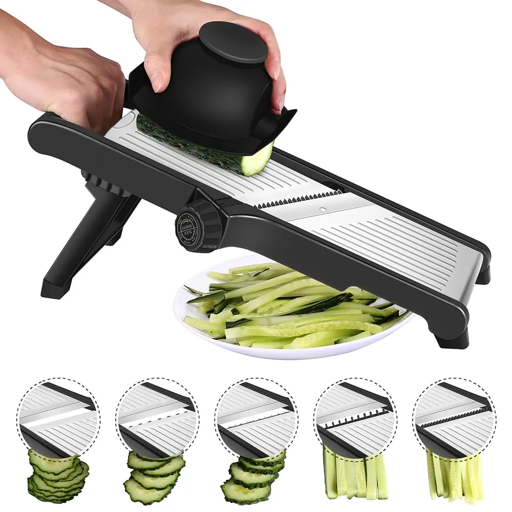 Mandolina Profesional Cocina Cortador Verduras Ajustable Acero Inoxidable 1-9mm