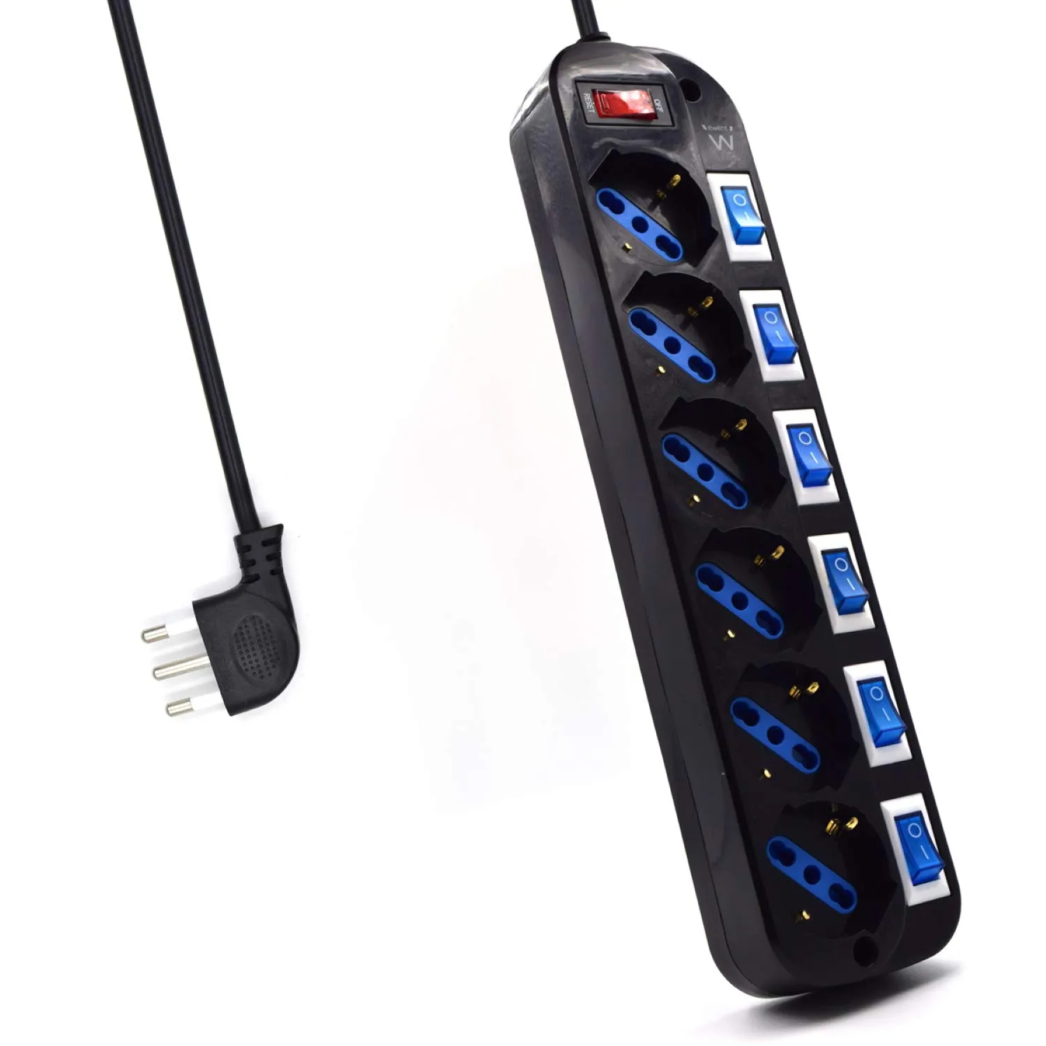 Regleta de 6 enchufes con interruptor independiente