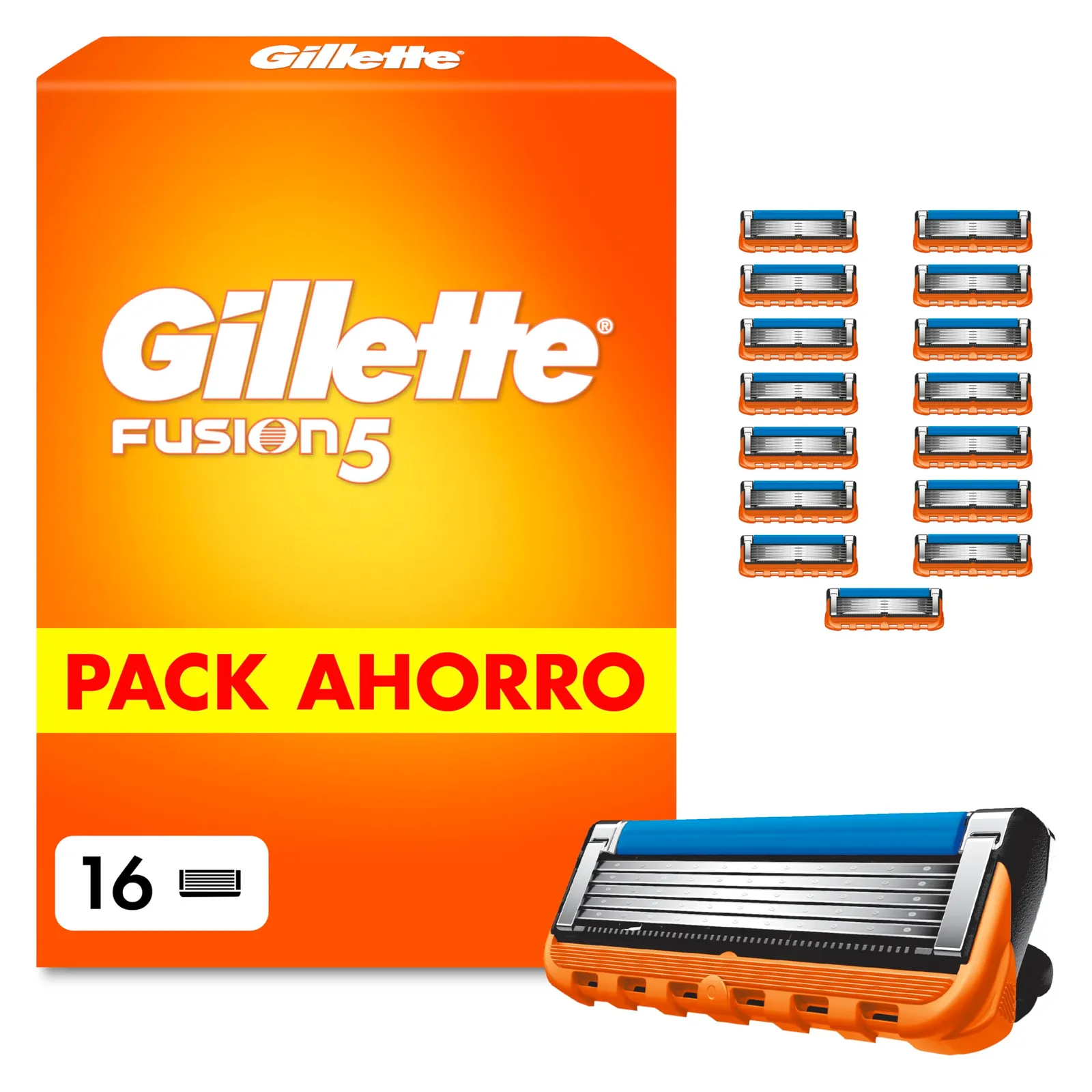 16x Recambios Cuchillas Gillette Fusion5