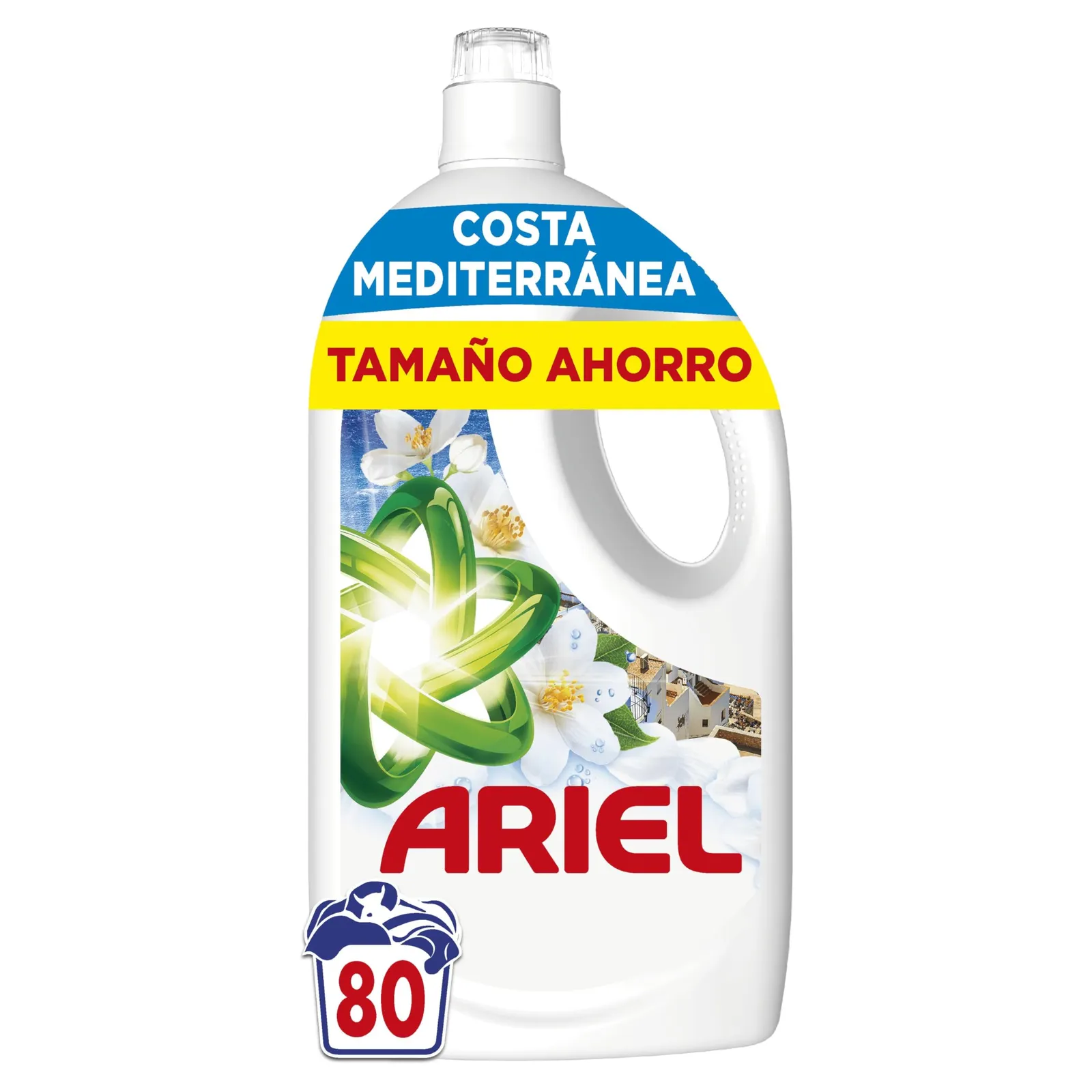 Detergente Líquido Ariel Mediterránea 80 Lavados