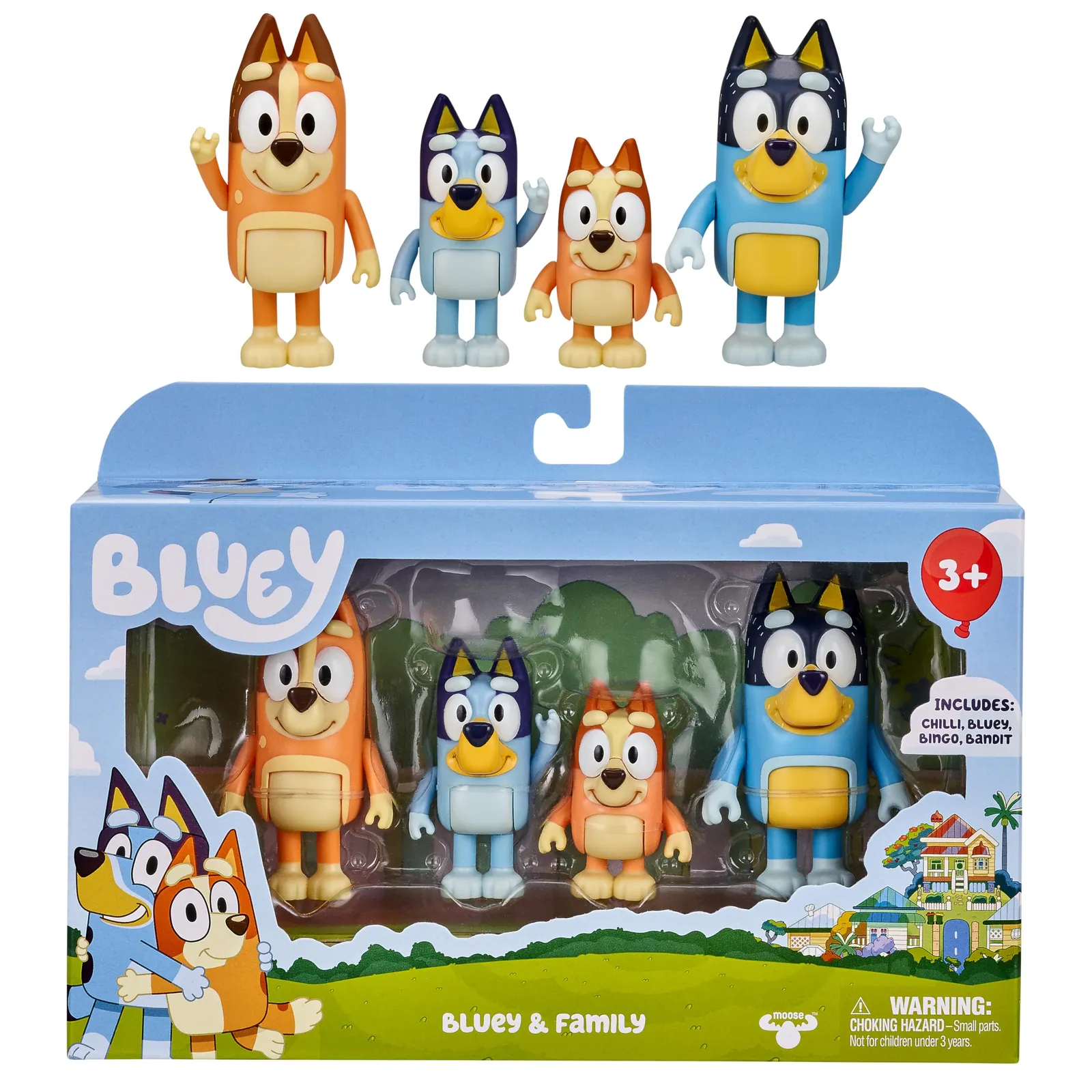 Bluey Pack 4 Figuras Familia (6,3-7,6 cm)