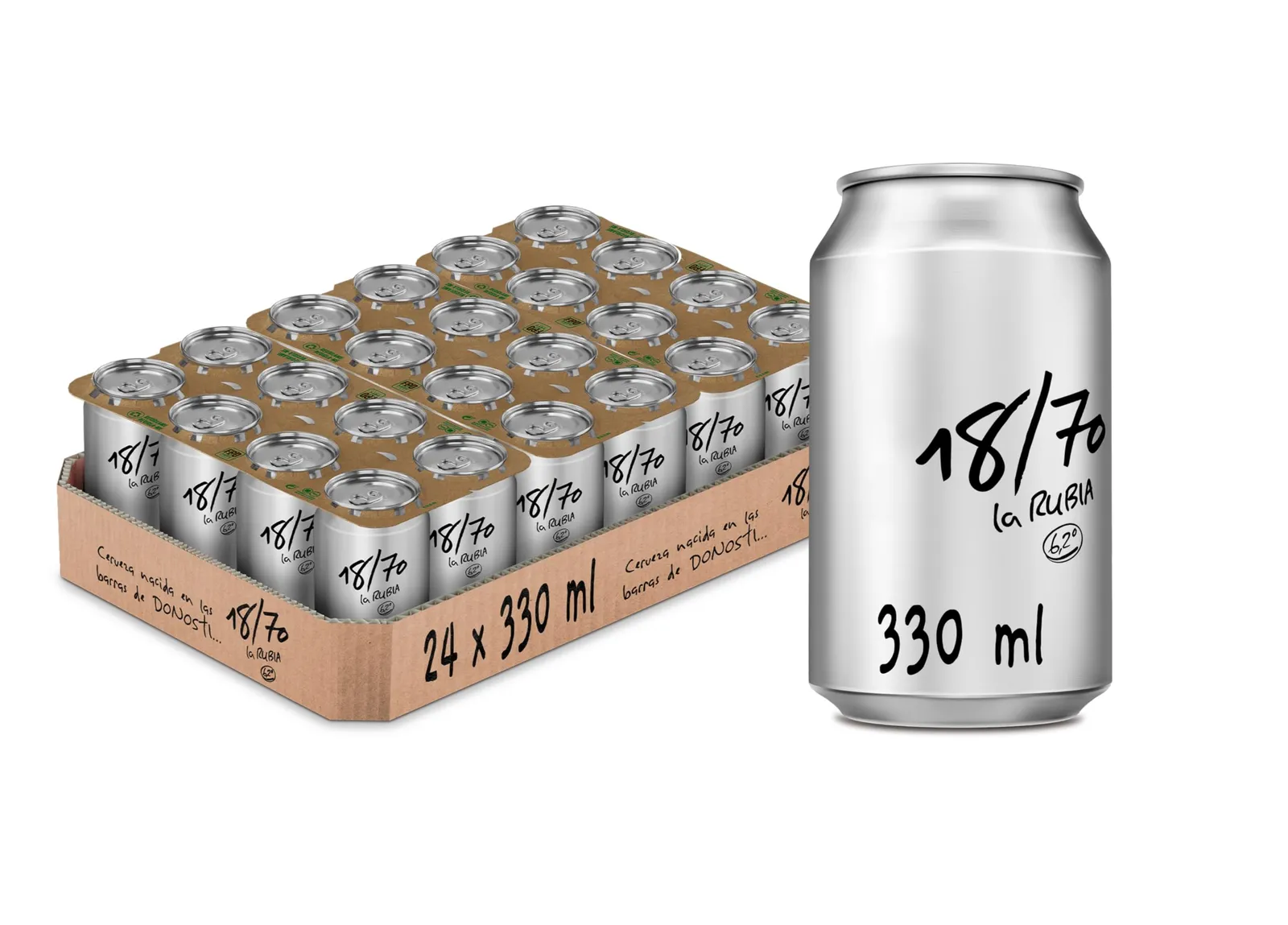 Pack 24 Latas Cerveza La Rubia Especial 33cl