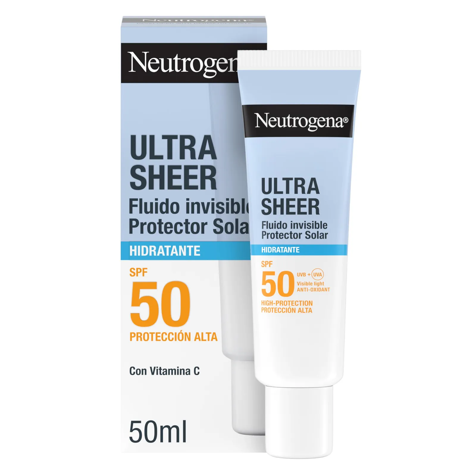 Protector Solar Facial Neutrogena Ultra Sheer Fluido Invisible SPF50 50ml