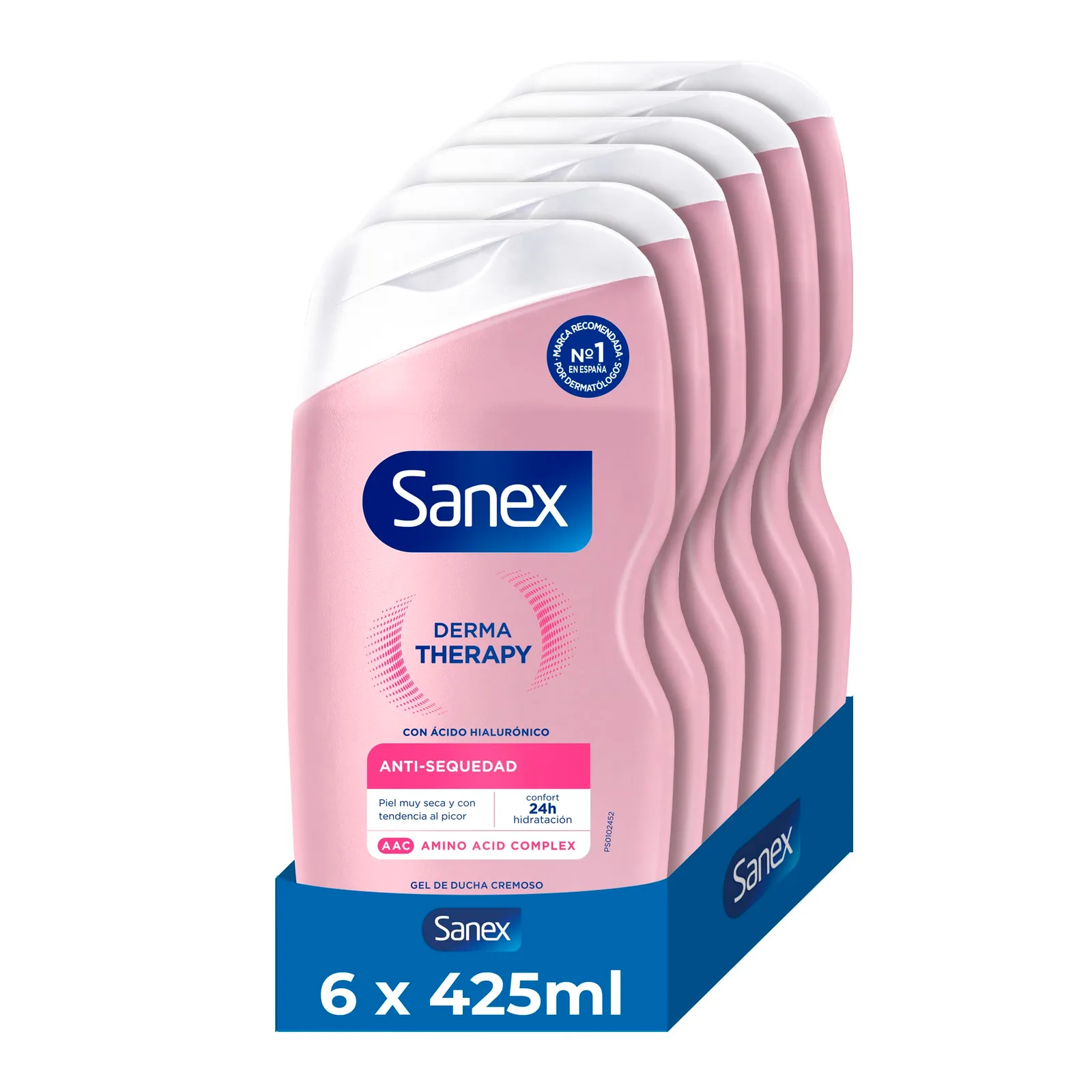 Pack 6x Sanex Derma Therapy Gel Ducha Anti-Sequedad 425ml