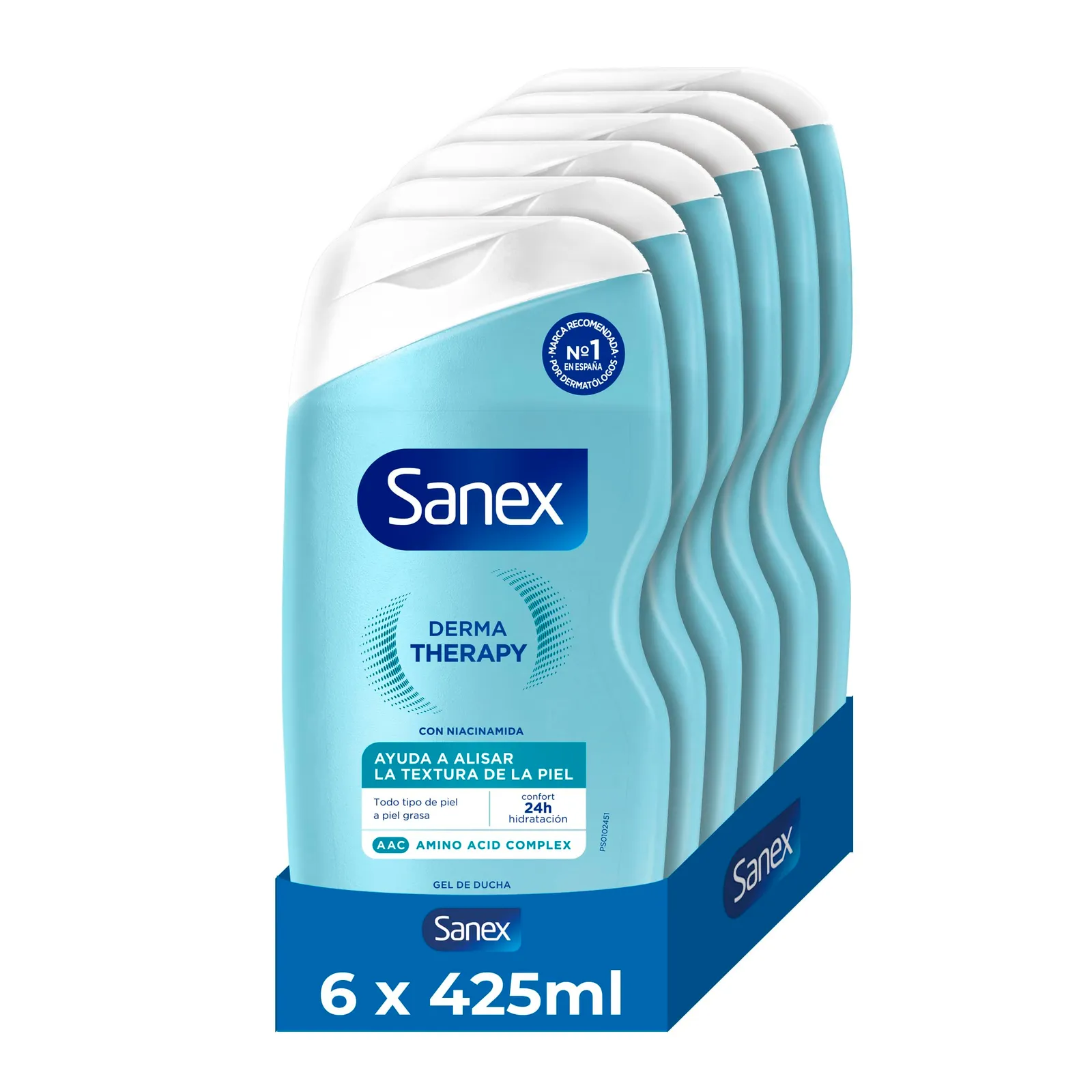 Pack 6x Gel Ducha Sanex Derma Therapy 425ml