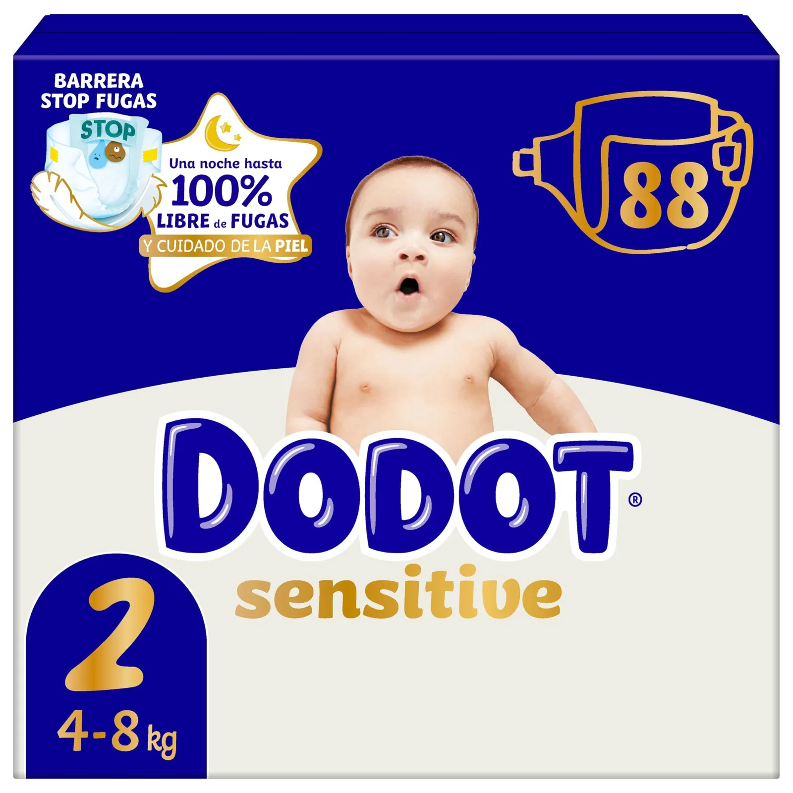 Dodot Sensitive Talla 2 - Pack 88 Pañales