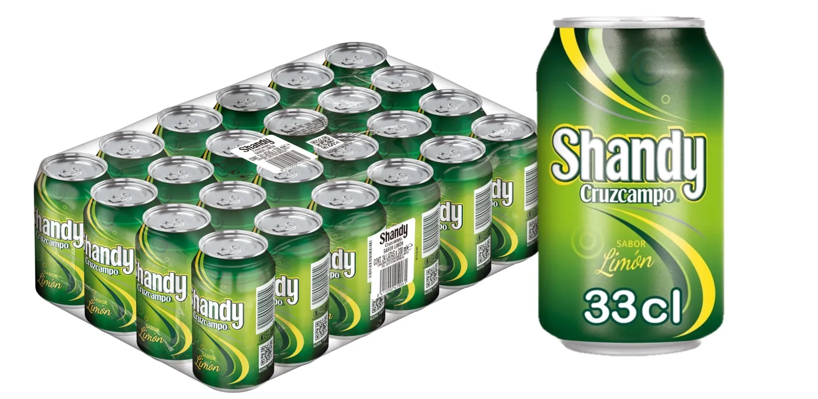 Pack 24 latas Shandy Cruzcampo Cerveza Limón 33cl
