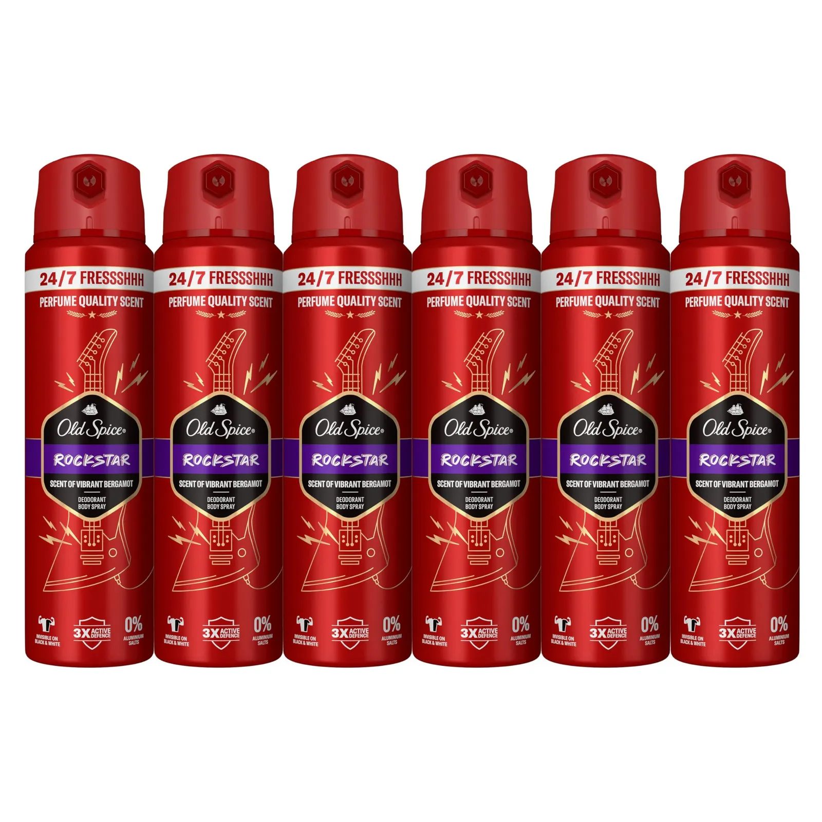 Pack 6x 150 ml Desodorante Spray Old Spice Rockstar
