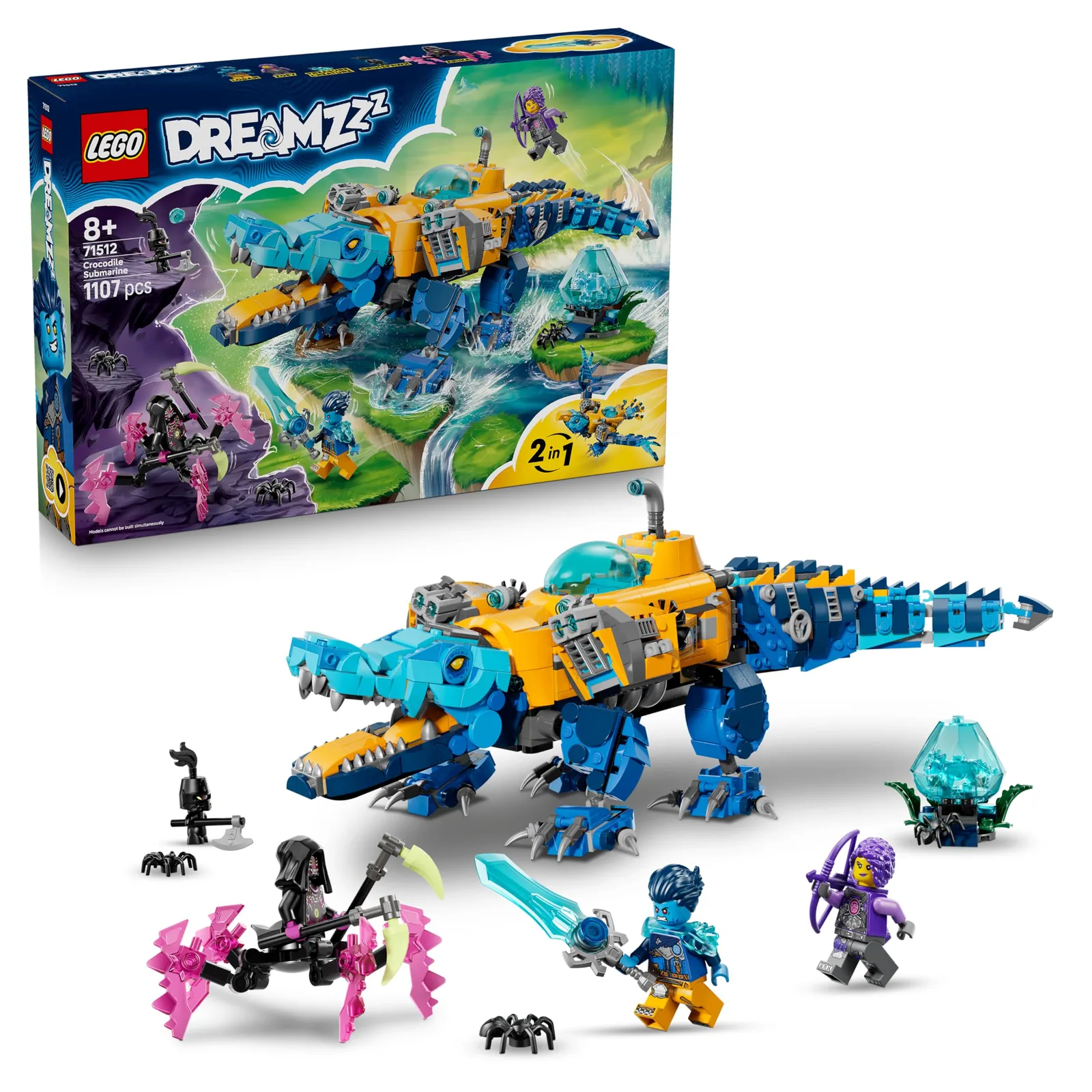LEGO DREAMZzz 71512: Submarino Cocodrilo 2en1 Transformable (8+ Años)