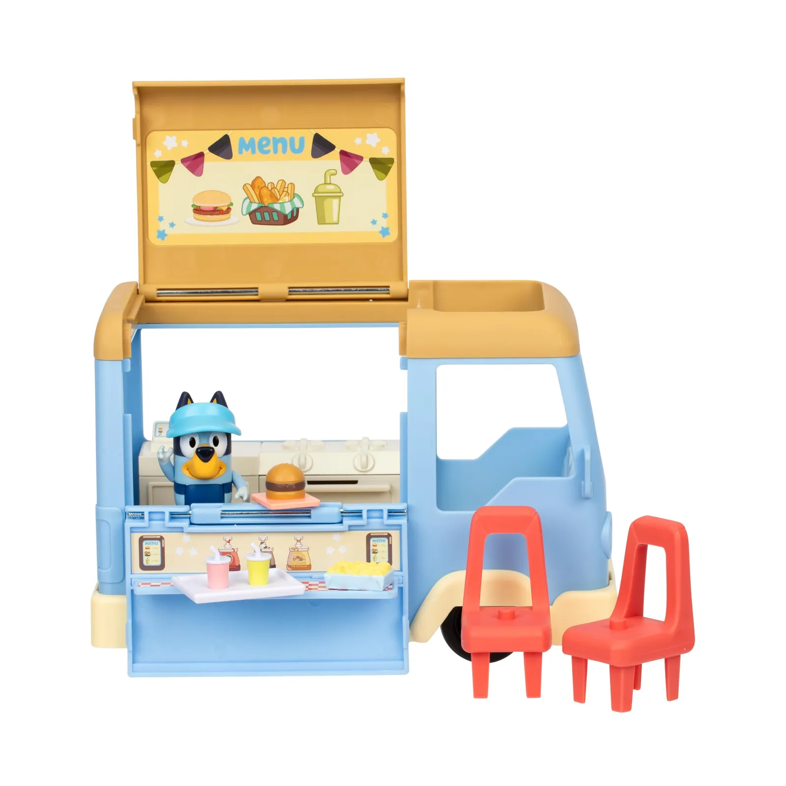 Bluey Camión de Comida Transformable: Set de Juego con Figura Exclusiva y Accesorios