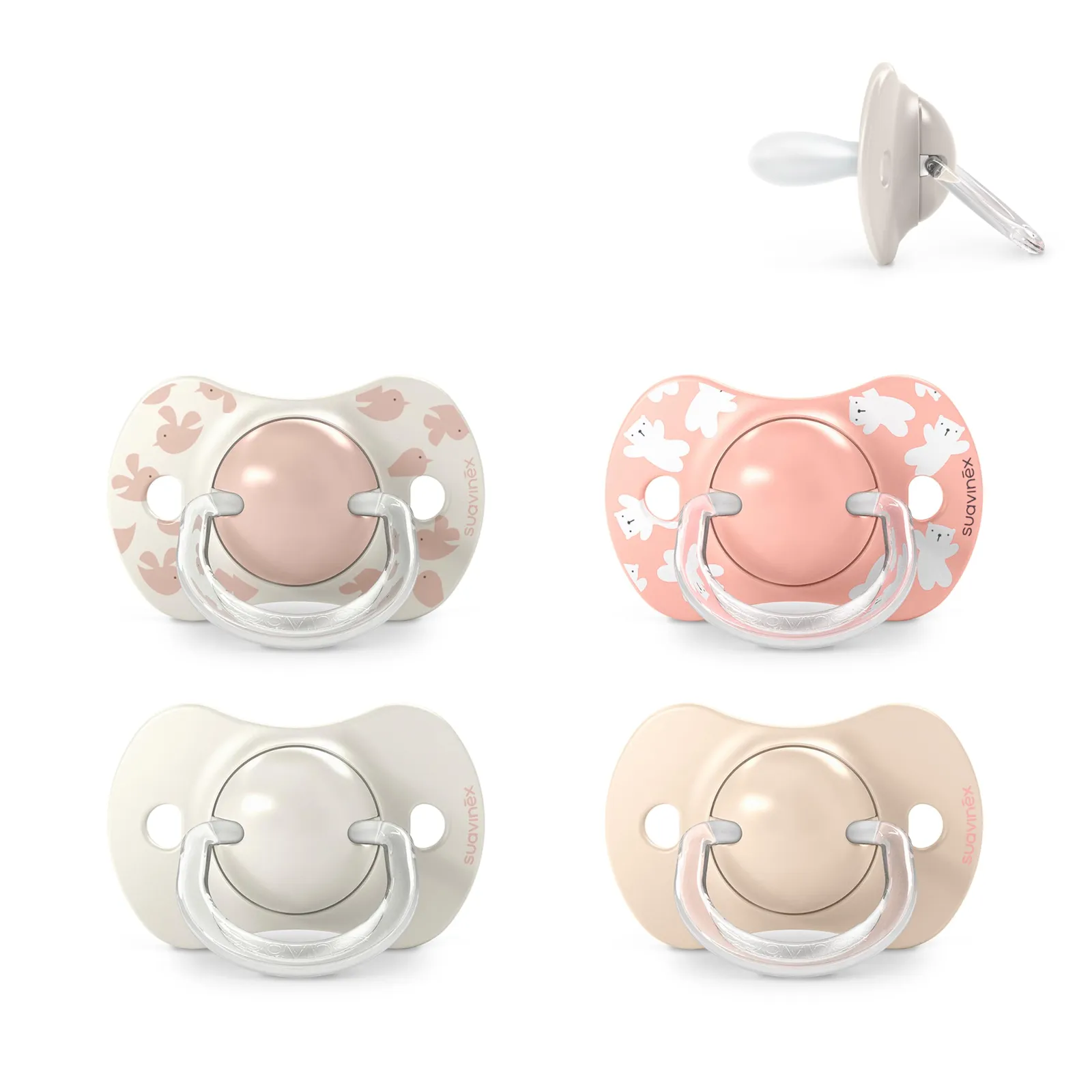 Suavinex Pack 4 Chupetes Bebé 6-18 Meses SX Pro Silicona Tetina Fisiológica