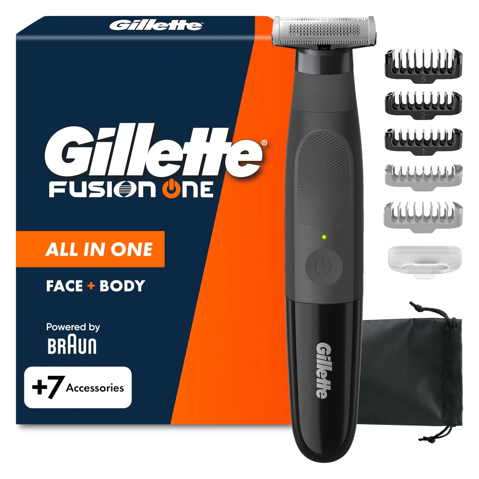 Gillette Fusion One: Recortadora de Barba y Afeitadora Corporal
