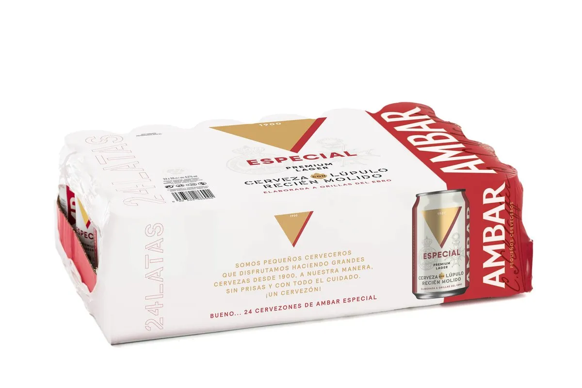 Pack 24 latas Ambar Especial Cerveza 33 cl (5.2% Alc.)