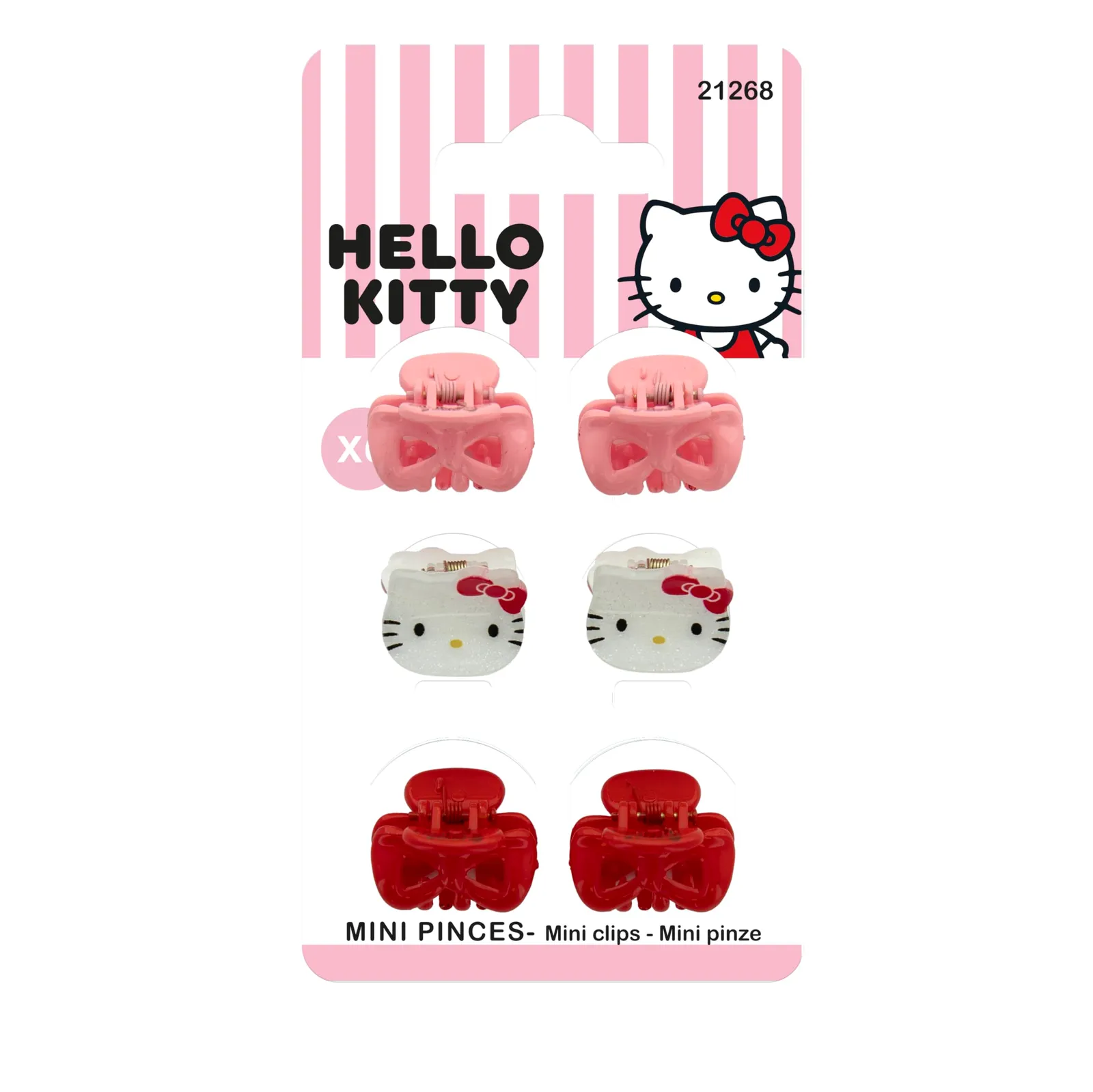 Set 6 Minipinzas para Cabello Hello Kitty | Accesorios Sanrio