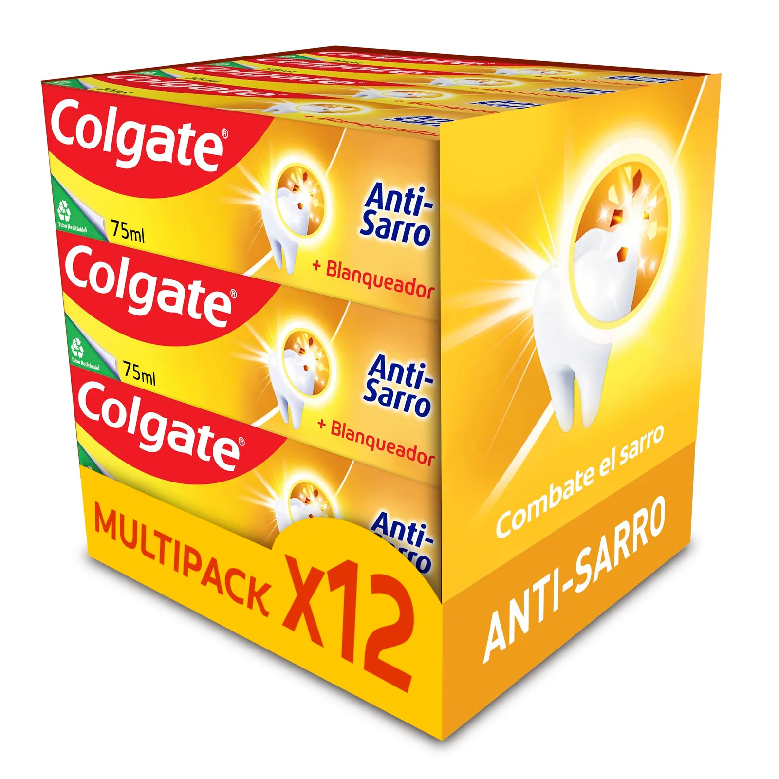 Pack 12x75ml Pasta de Dientes Colgate Antisarro