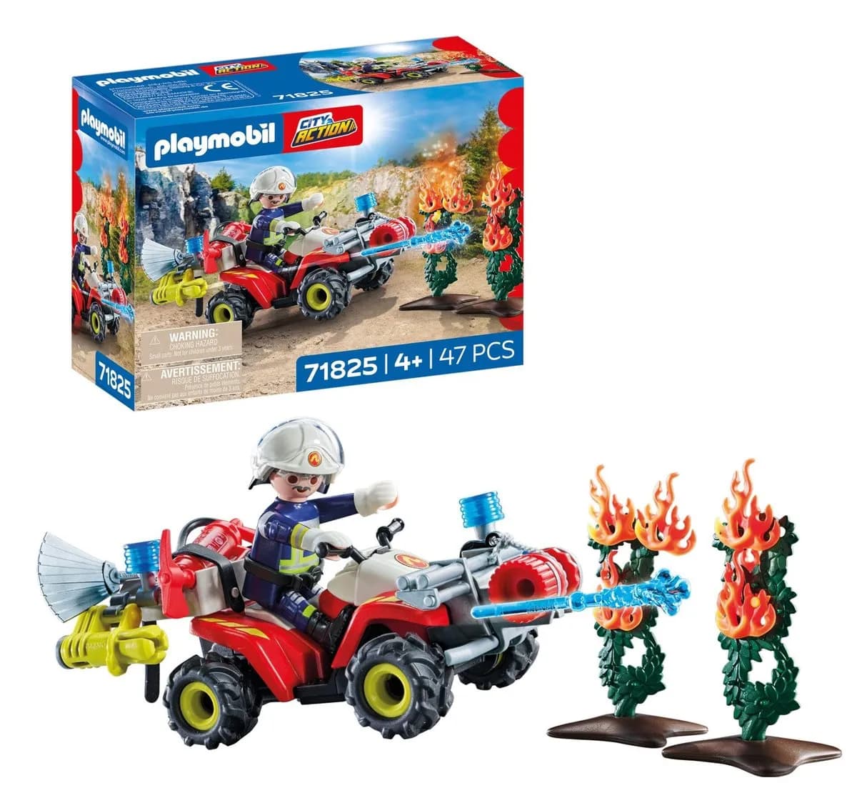 PLAYMOBIL Action Heroes: Quad de Bomberos con Accesorios