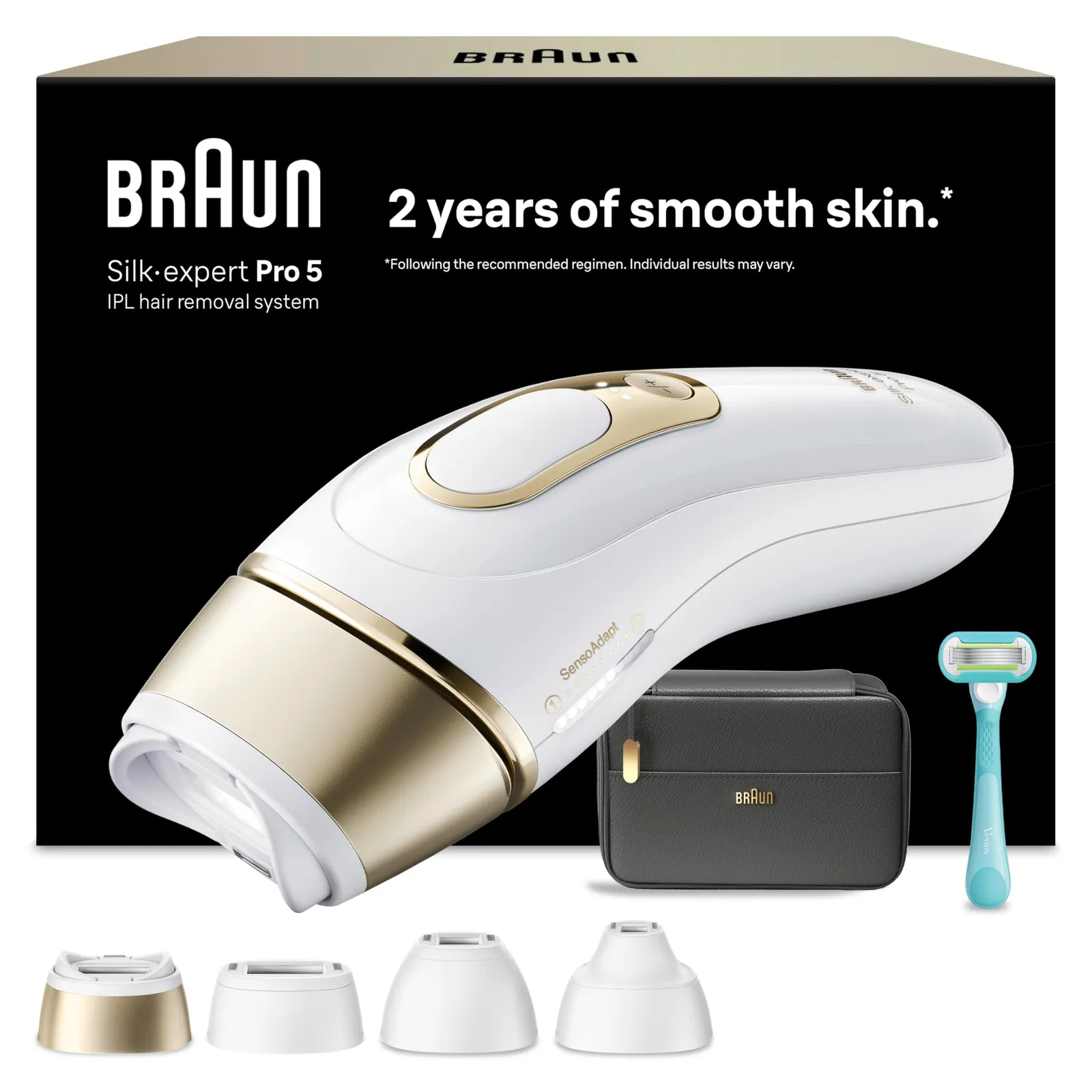 Braun Silk·expert Pro 5 PL5431: Depiladora IPL para Cara y Cuerpo, Reducción Permanente del Vello
