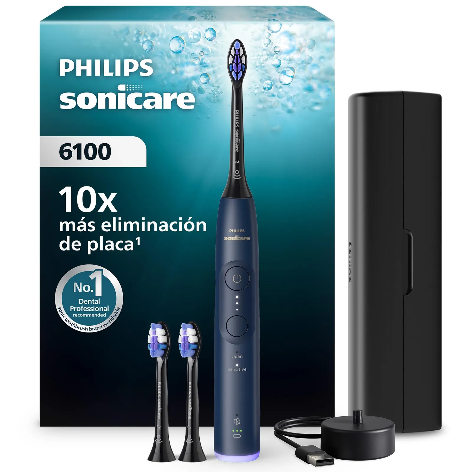 Philips Sonicare Serie 6100: Cepillo Dental Eléctrico para Dientes Sensibles