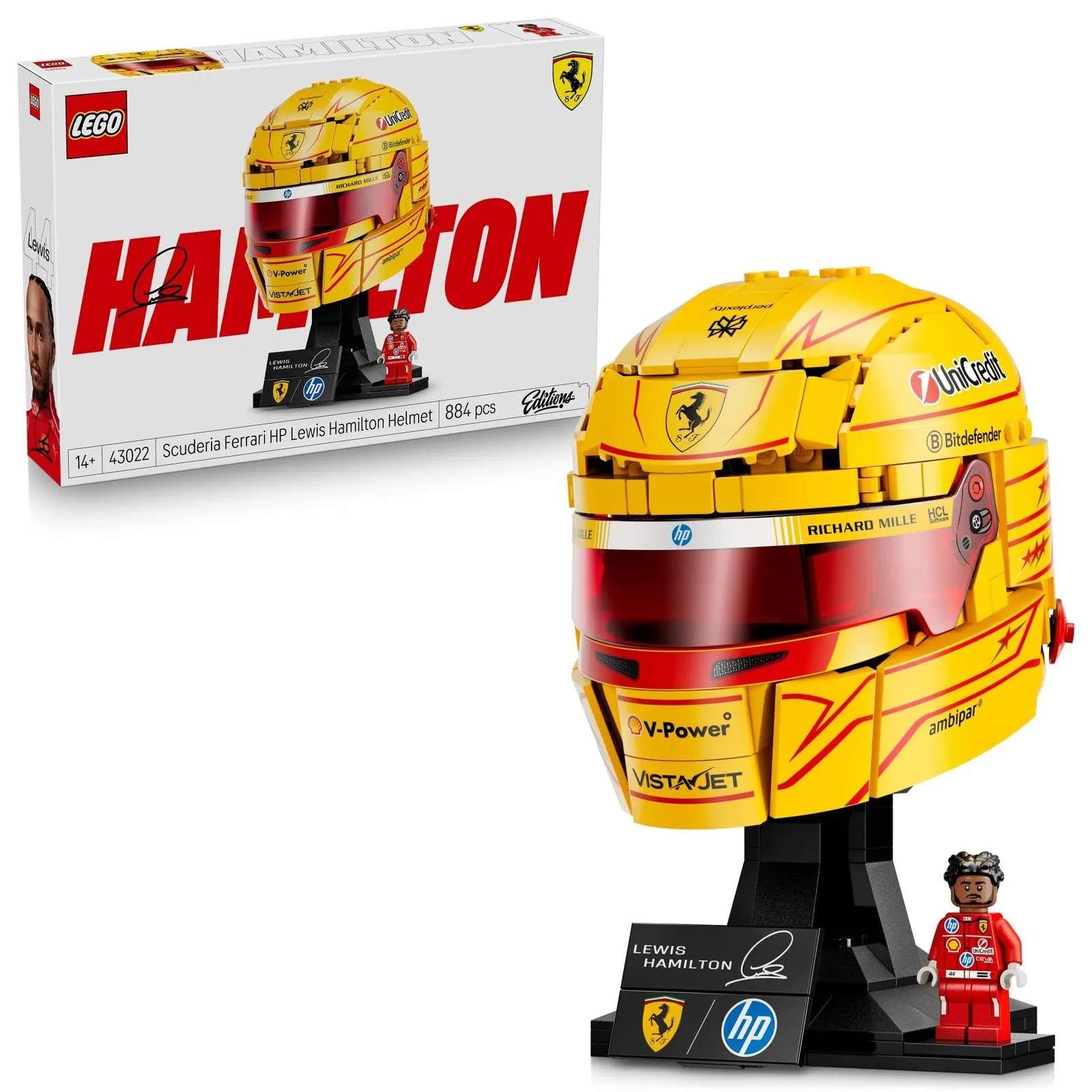 LEGO Edición Scuderia Ferrari: Casco de Lewis Hamilton (43022)