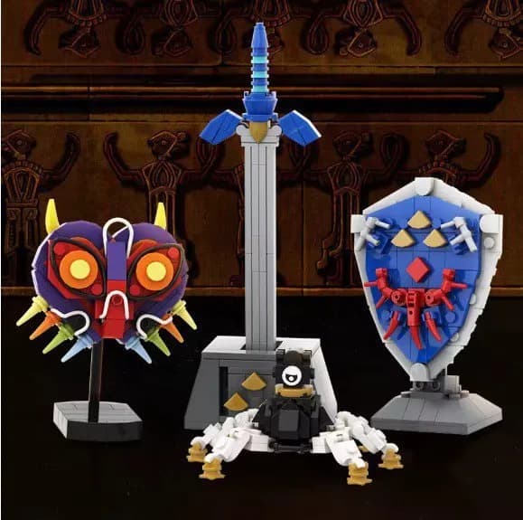Bloques de construcción tipo LEGO para crear figuras de The Legend of Zelda
