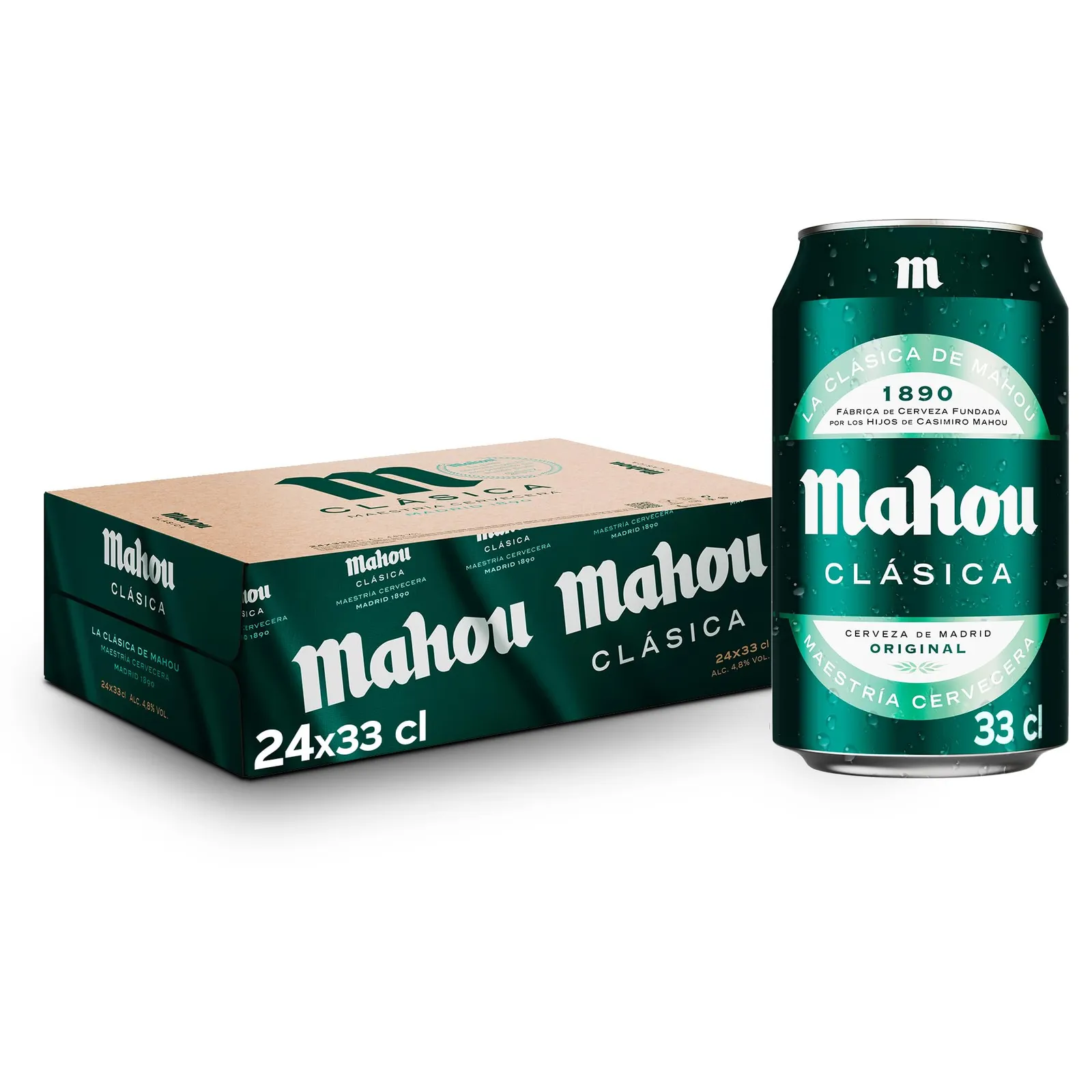 Pack 24 Cervezas Mahou Clásica 33cl