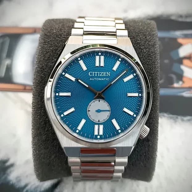 Reloj Citizen TSUYOSA Small Seconds: Movimiento Automático, Caja 40mm, Esfera Azul