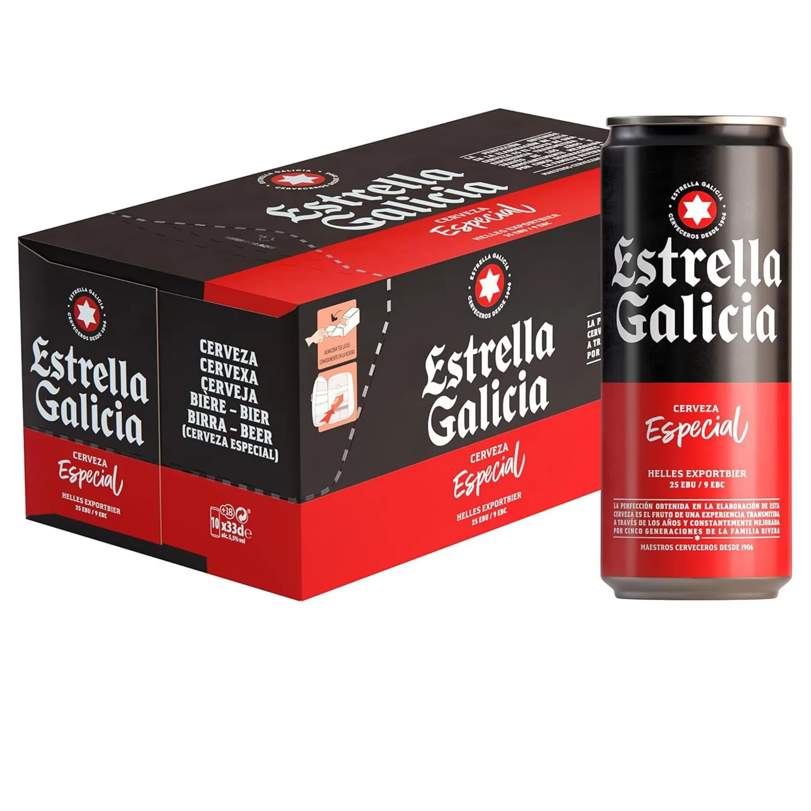 Pack 10 Latas Estrella Galicia Especial 33cl