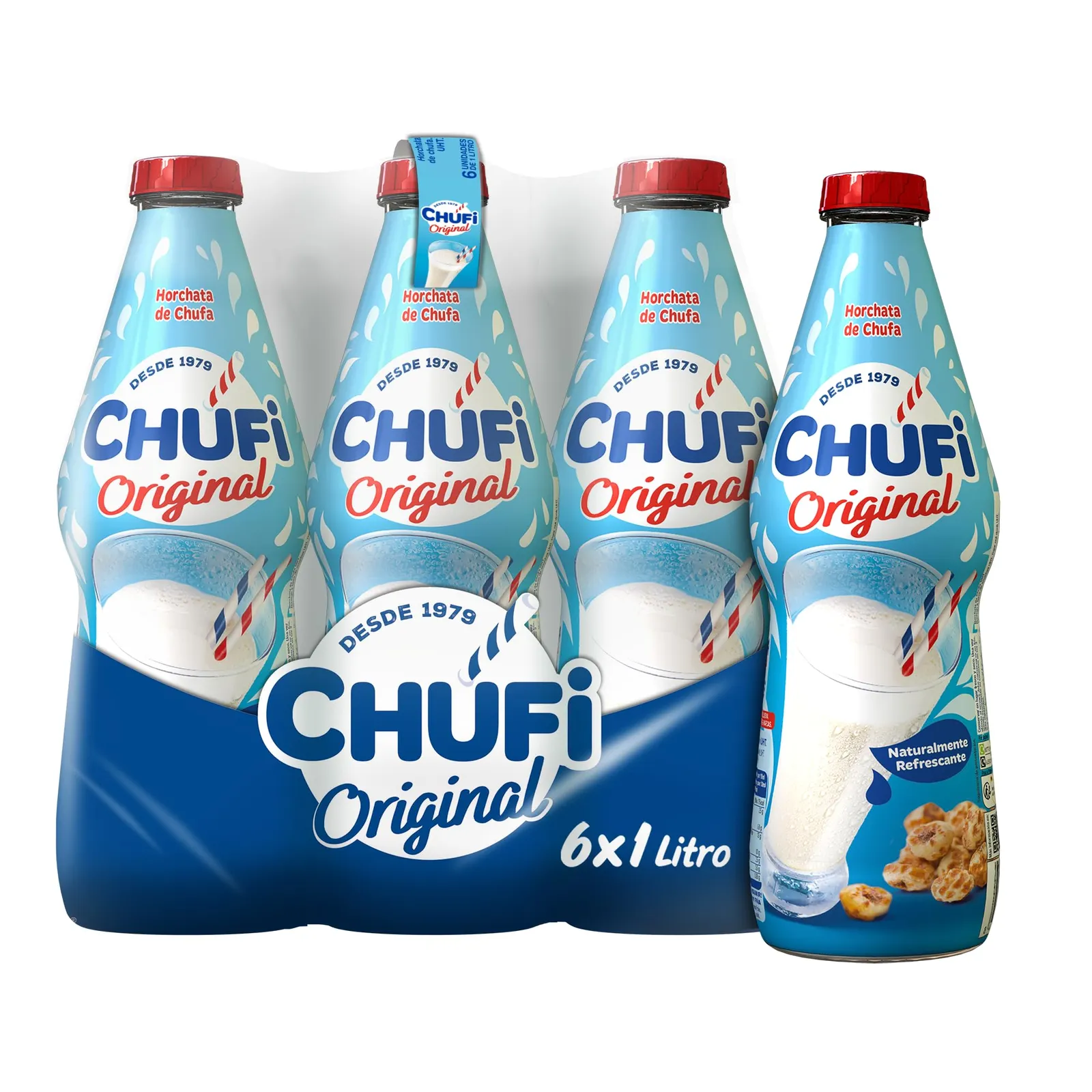 Lote 6 Botellas Horchata Chufi Original 1L