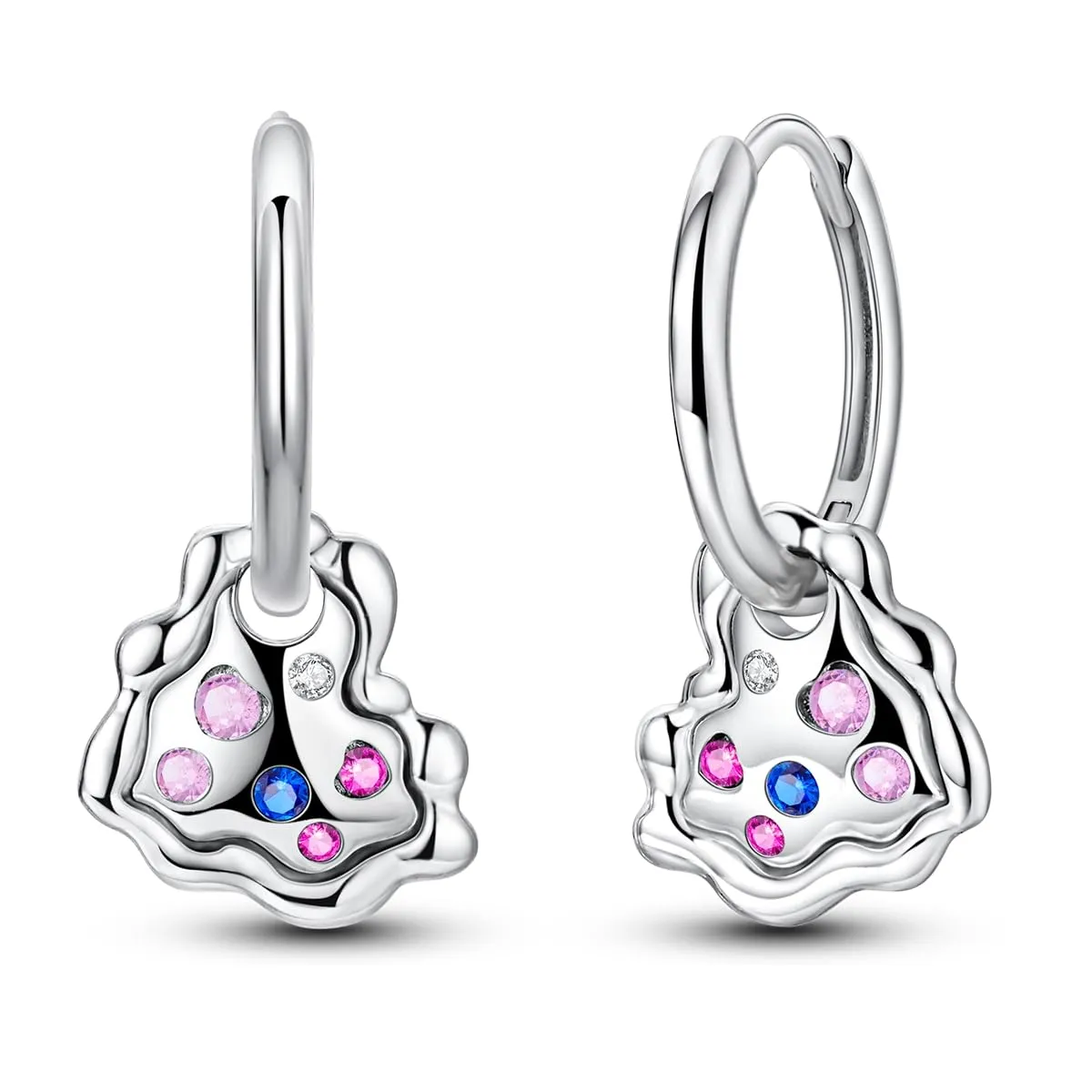 Pendientes Mujer Plata 925 Arcoíris Colorido