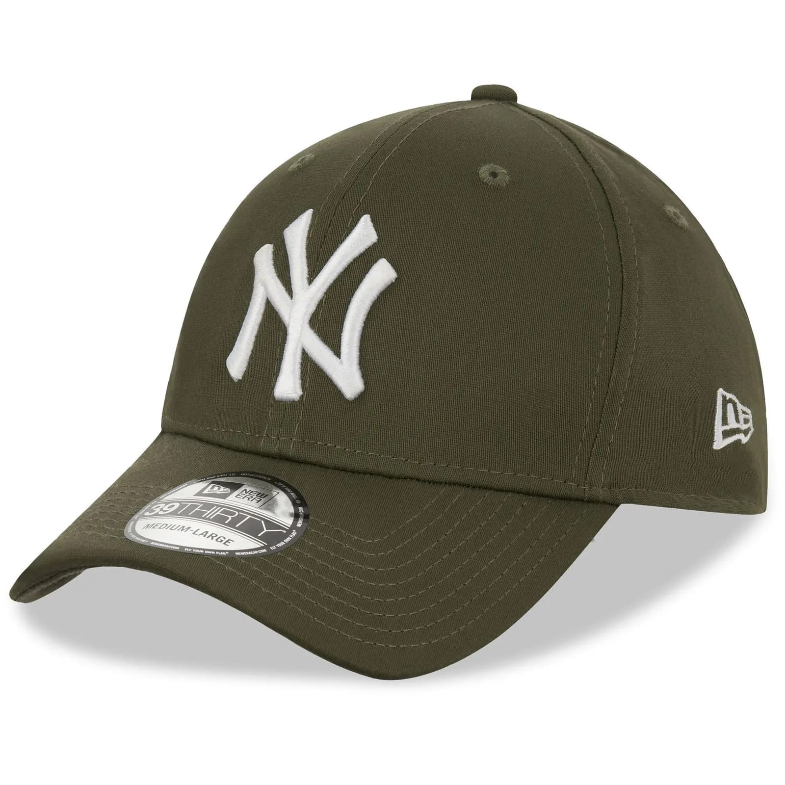 Gorra New Era MLB League Essential New York Yankees 39Thirty Verde Oliva Elástica